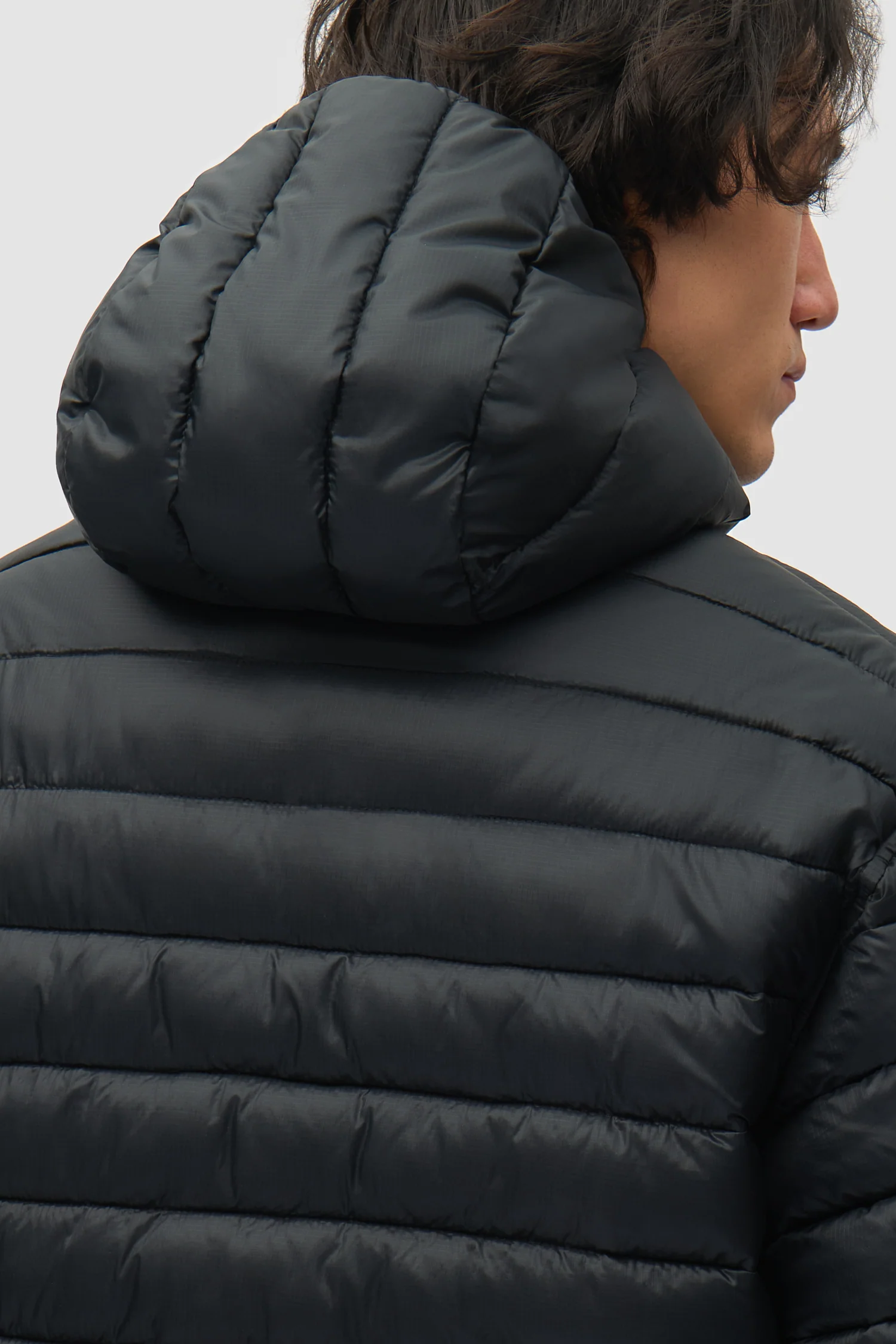Light Puffer Jacket - Black - Image 8
