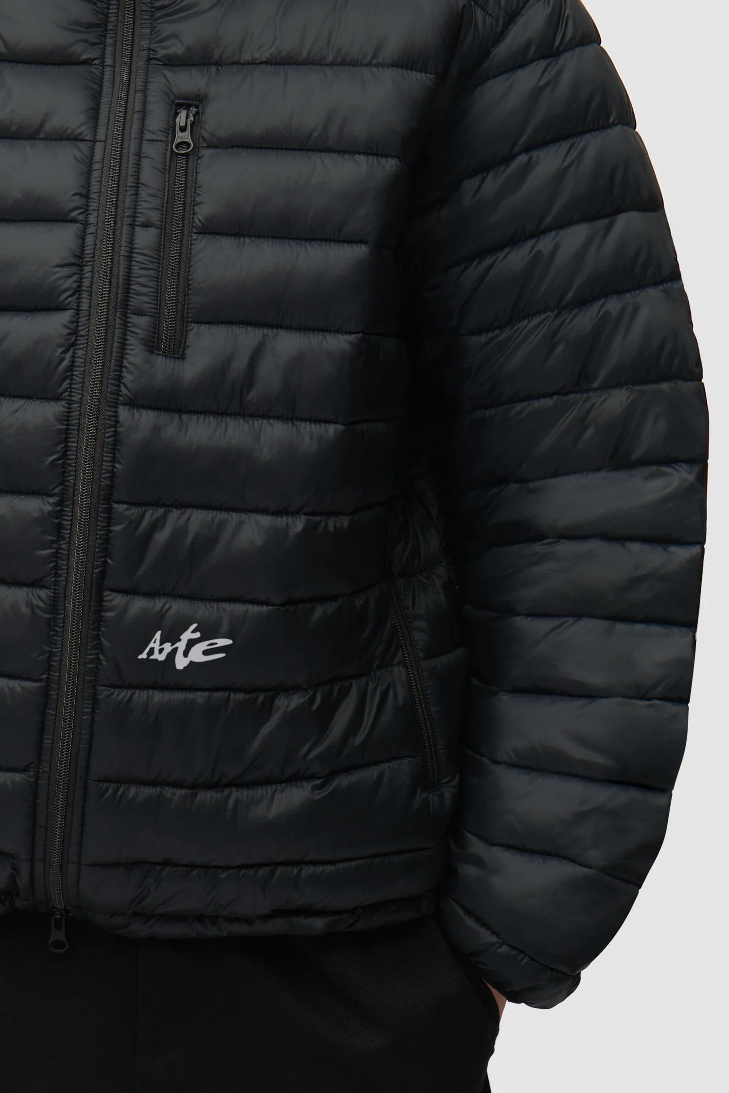 Light Puffer Jacket - Black - Image 9