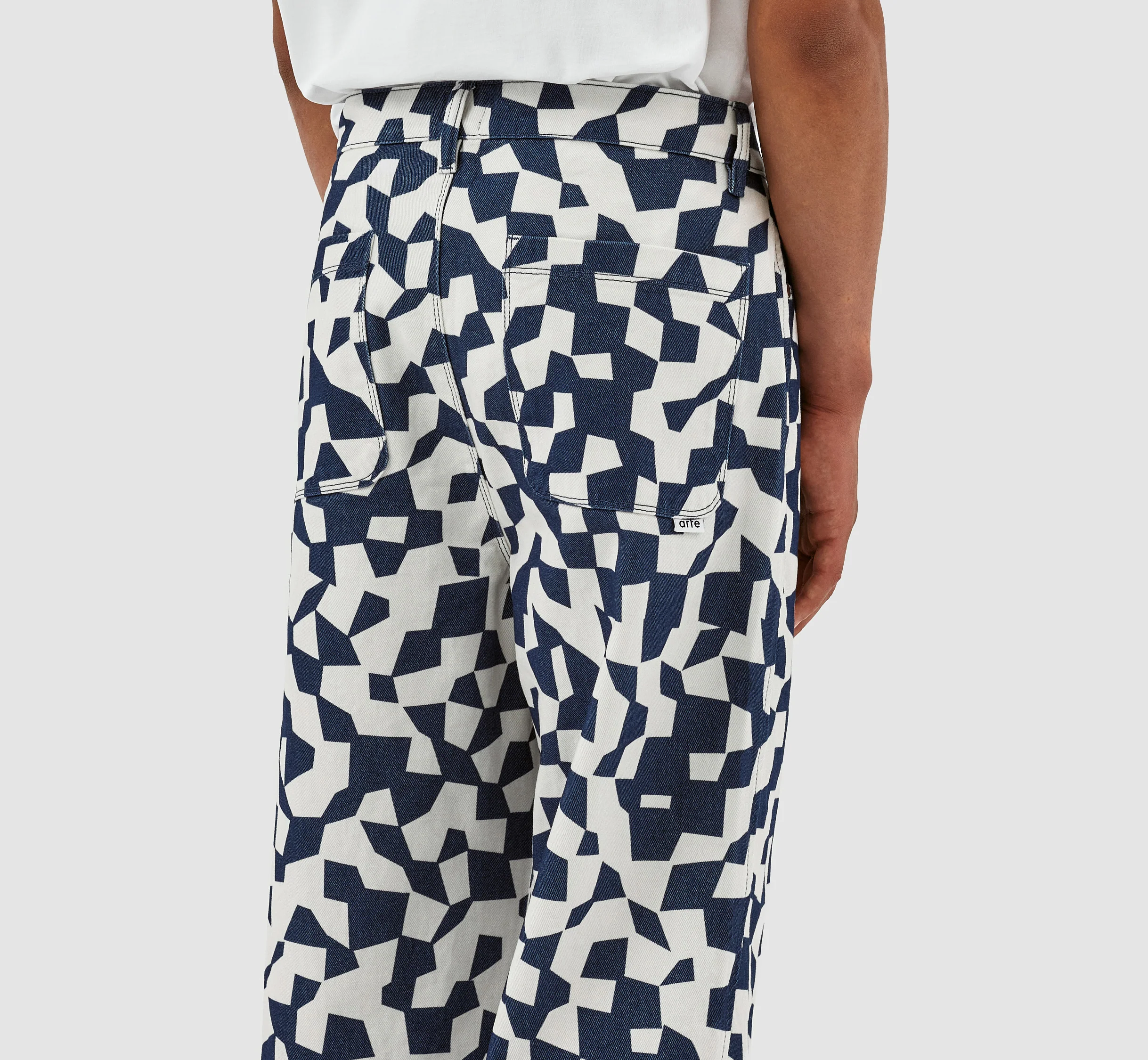 Paul Abstract Pants - Navy/White - Image 4