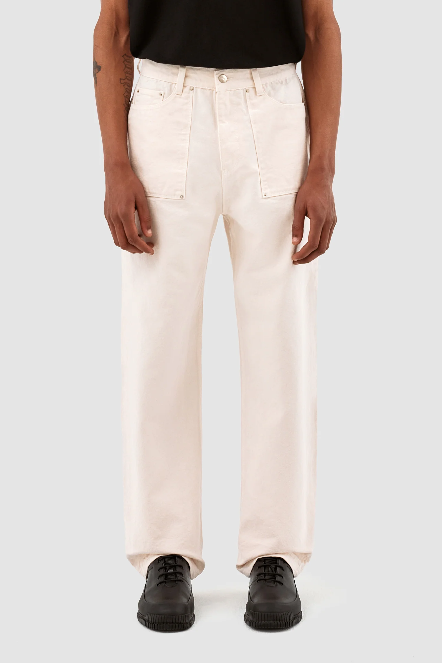 Paul Canvas Pants - Cream - Image 2