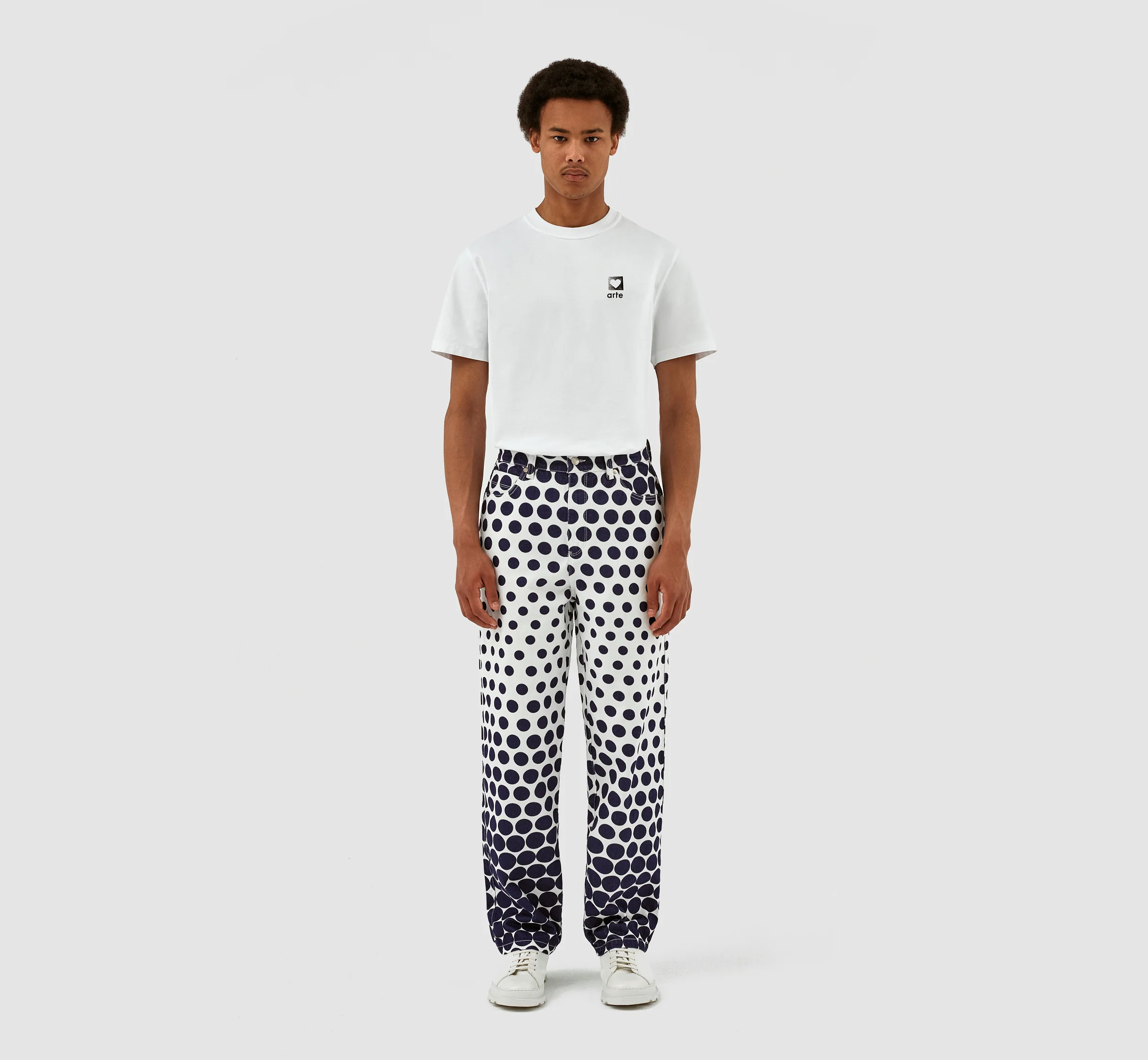 Paul Dots Pants - Navy/White - Image 5