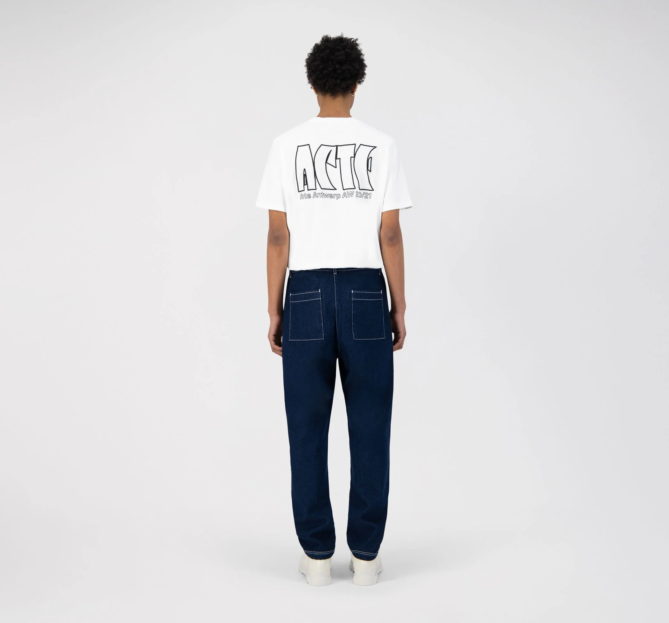 Paul Front Logo Pants - Blue Denim - Image 5