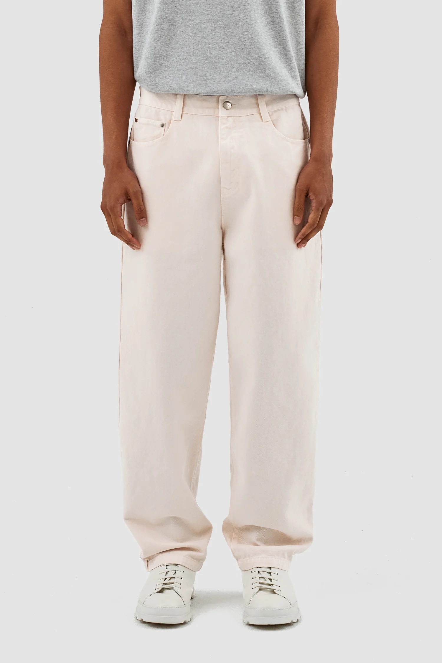 Paul Pocket Logo Pants - Cream - Image 3