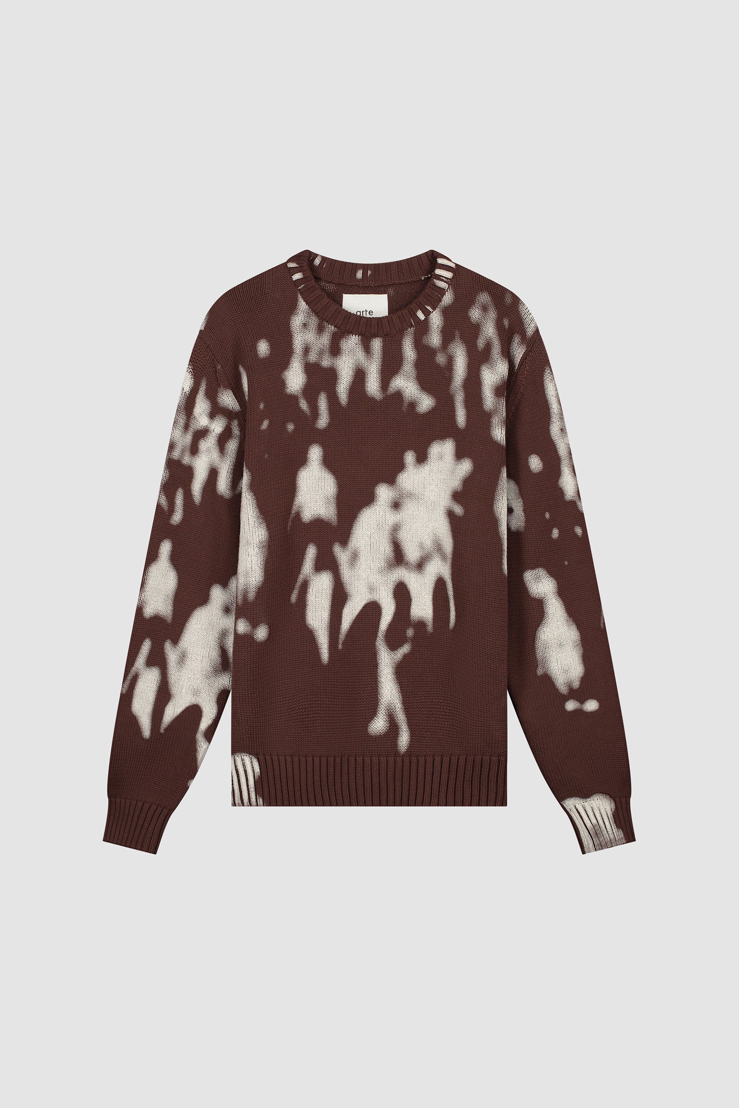 People Knit Sweater - Brown/Cream - Image 8