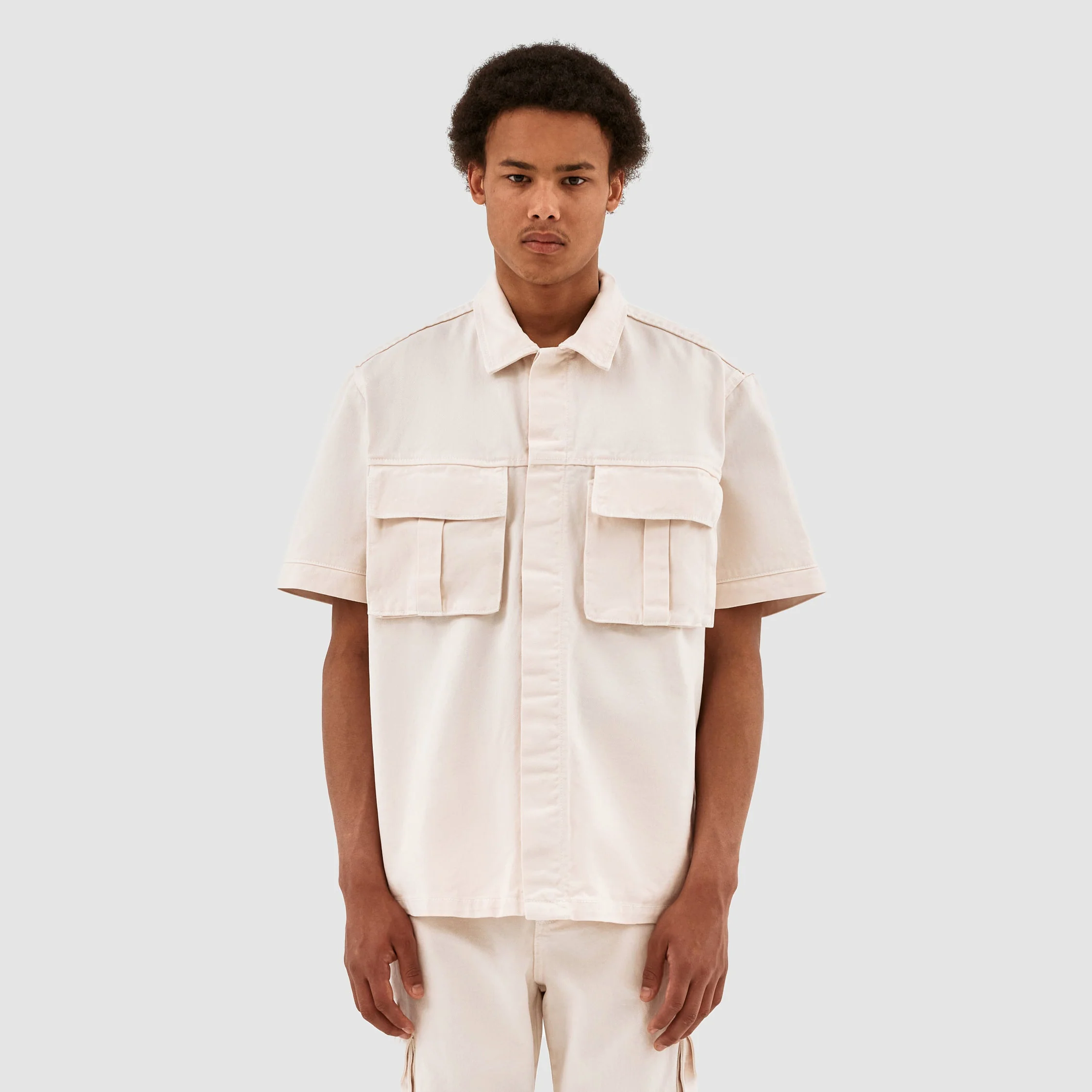Peter Detail Pocket Shirt - Cream