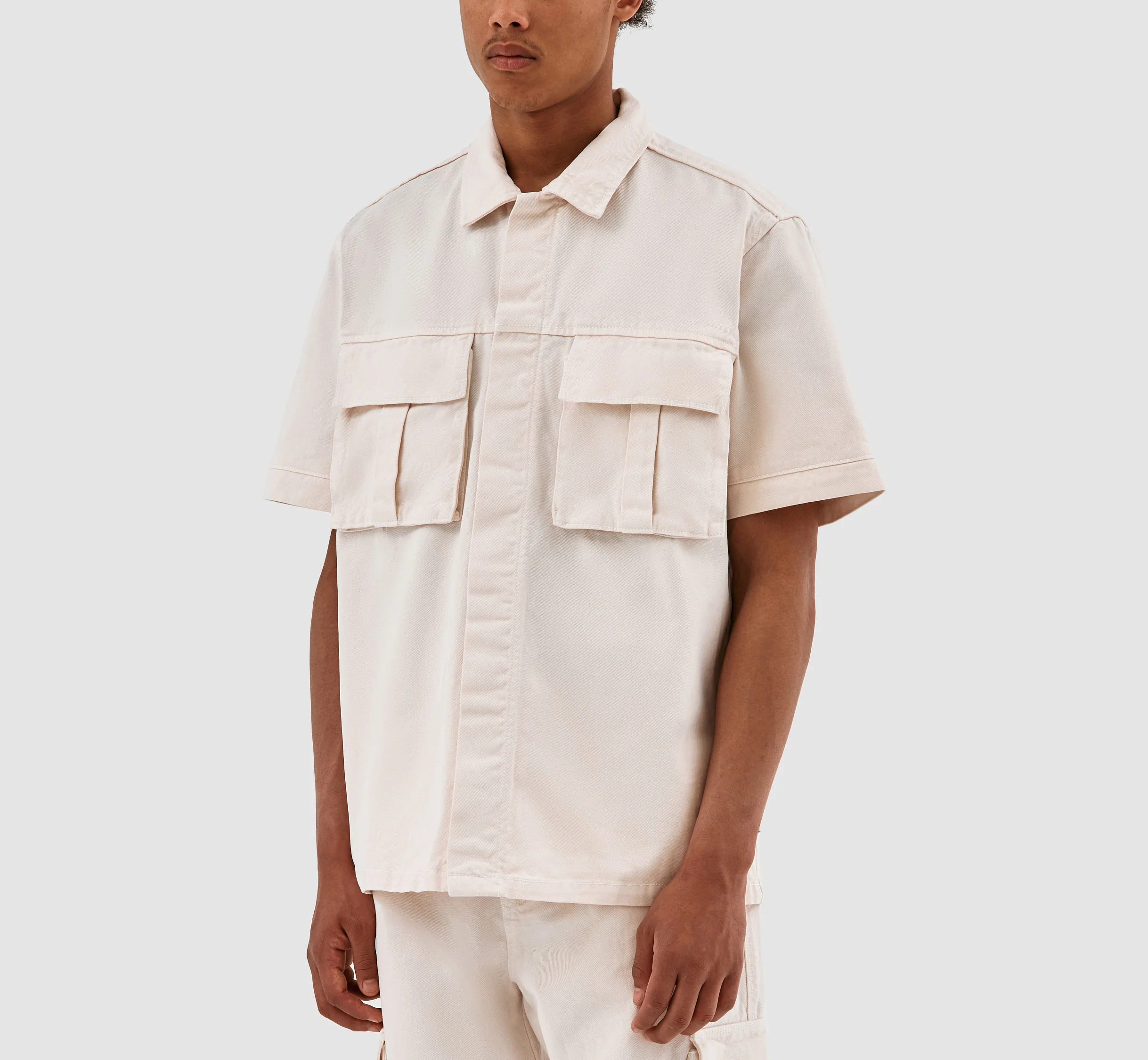 Peter Detail Pocket Shirt - Cream - Image 4