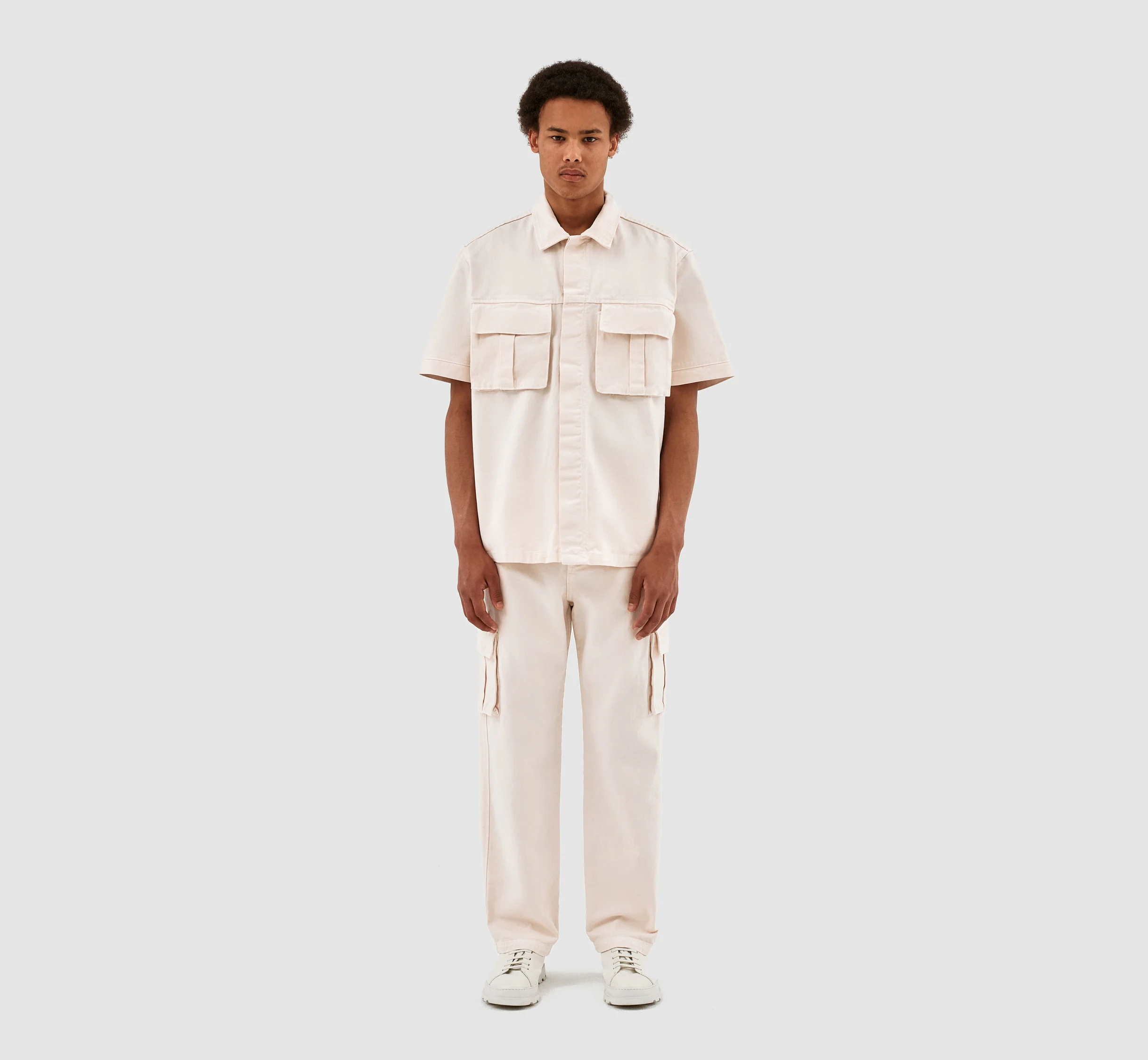 Peter Detail Pocket Shirt - Cream - Image 5