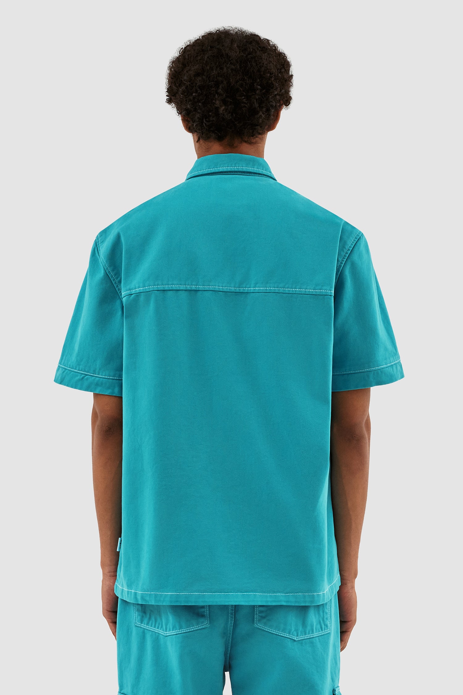Peter Detail Pocket Shirt - Lake Blue - Image 3
