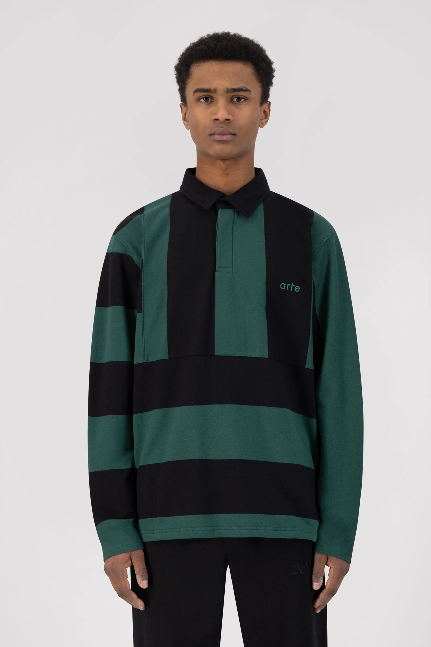 Peter Stripes Polo - Green/Black - Image 2