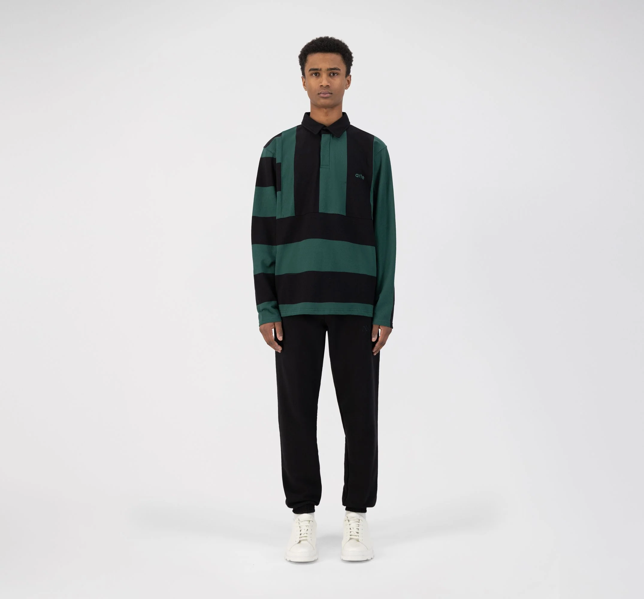 Peter Stripes Polo - Green/Black - Image 3