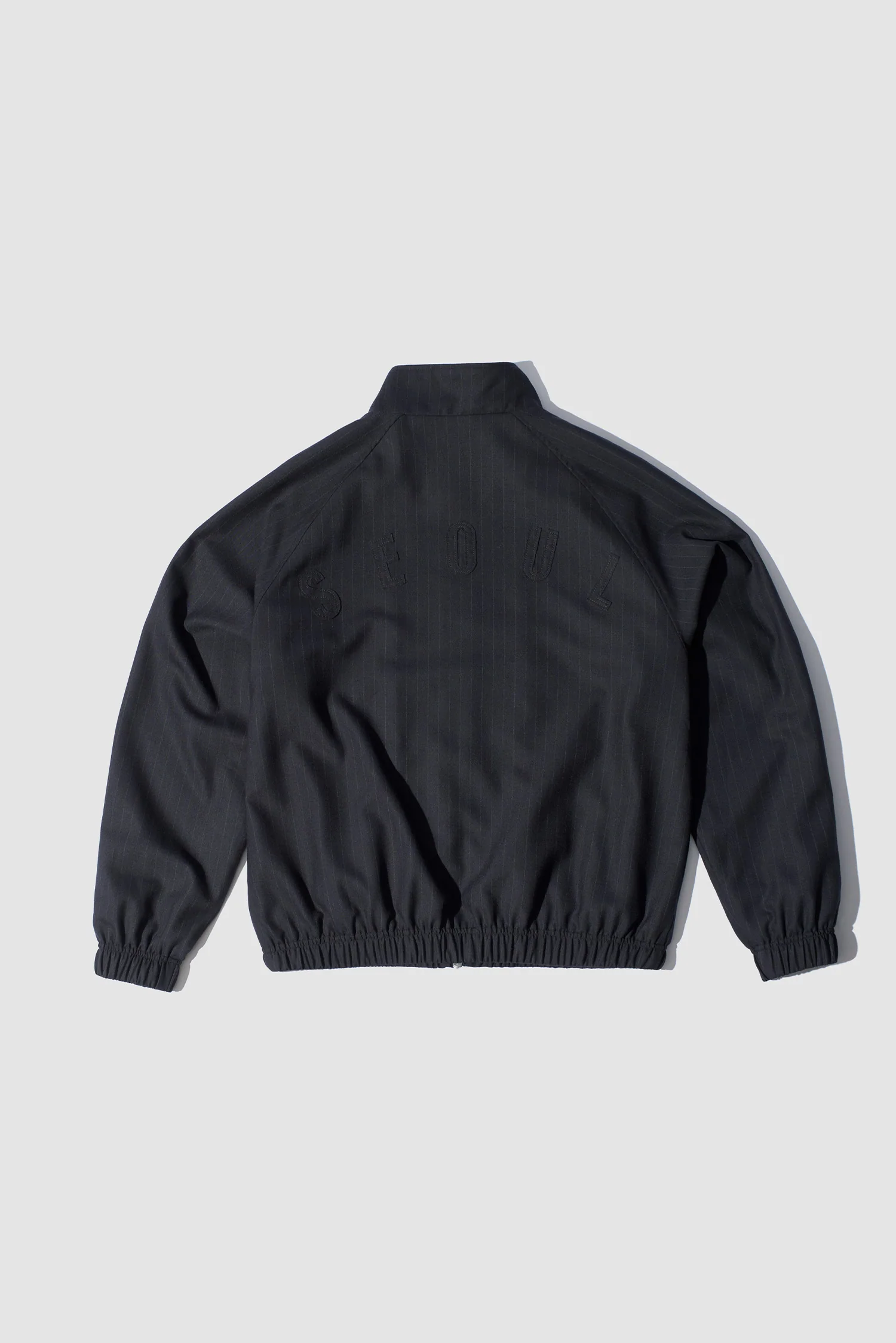 Pinstripe Tracksuit Jacket - Black - Image 13