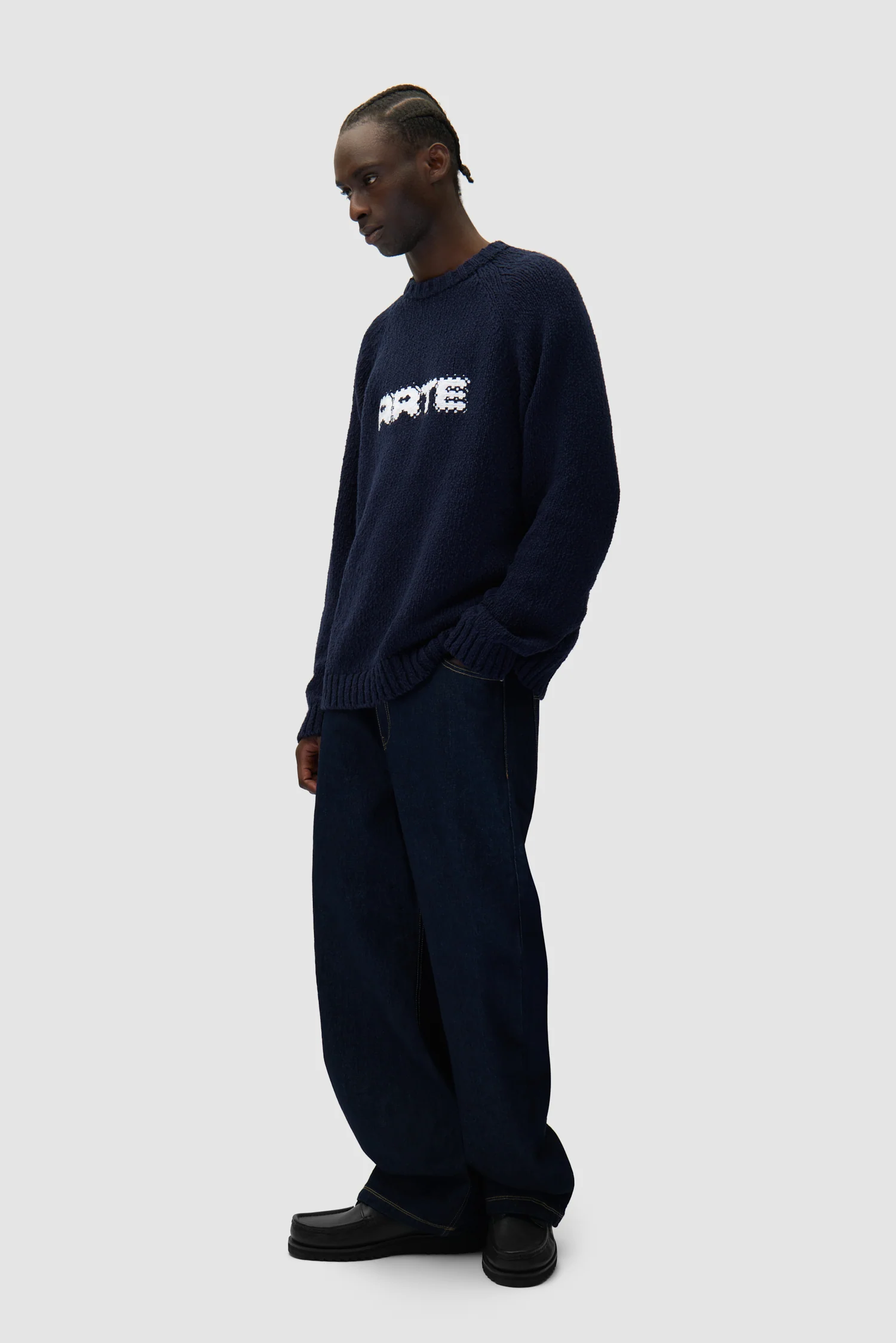 Pixel Front Knit - Navy - Image 4