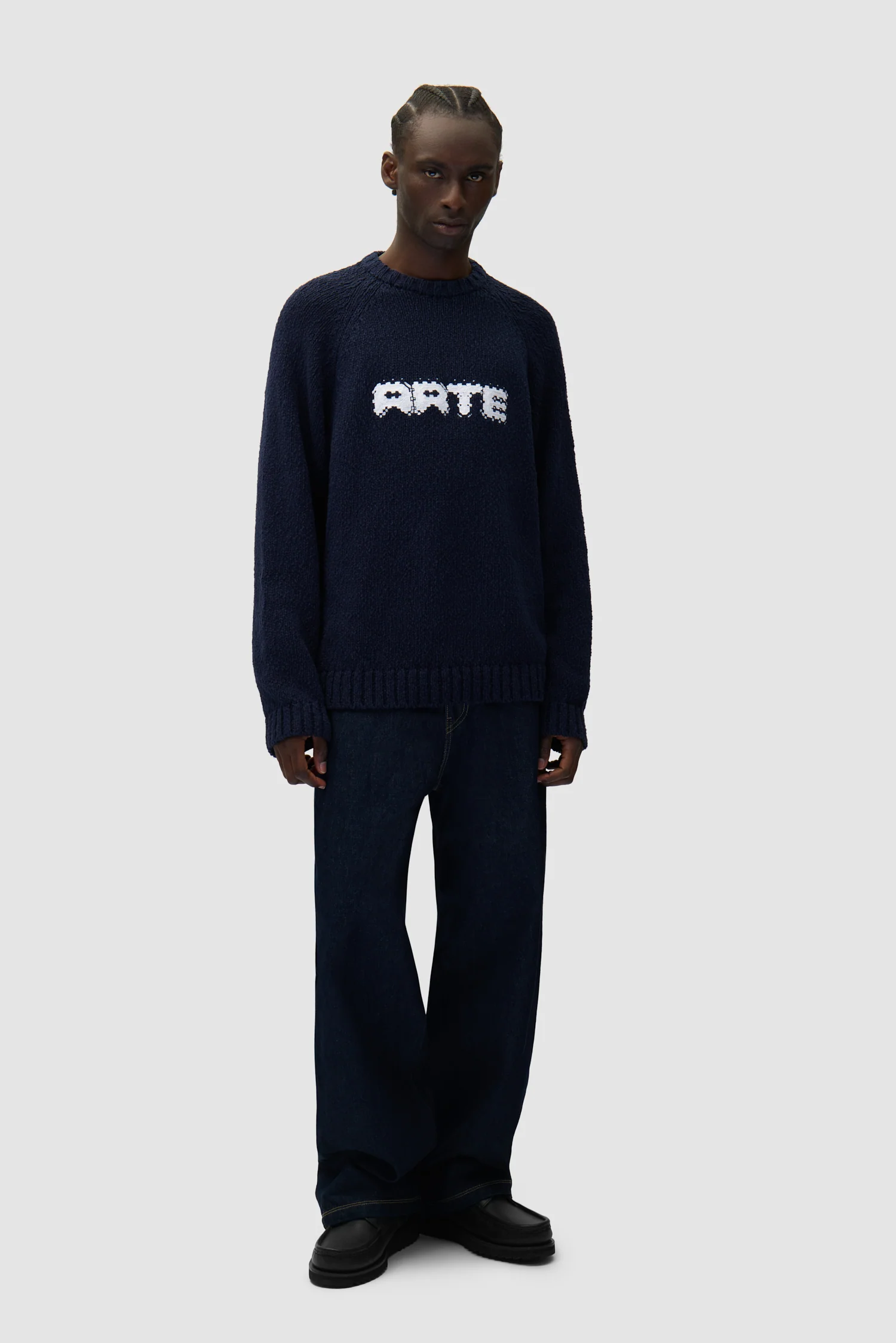 Pixel Front Knit - Navy - Image 5