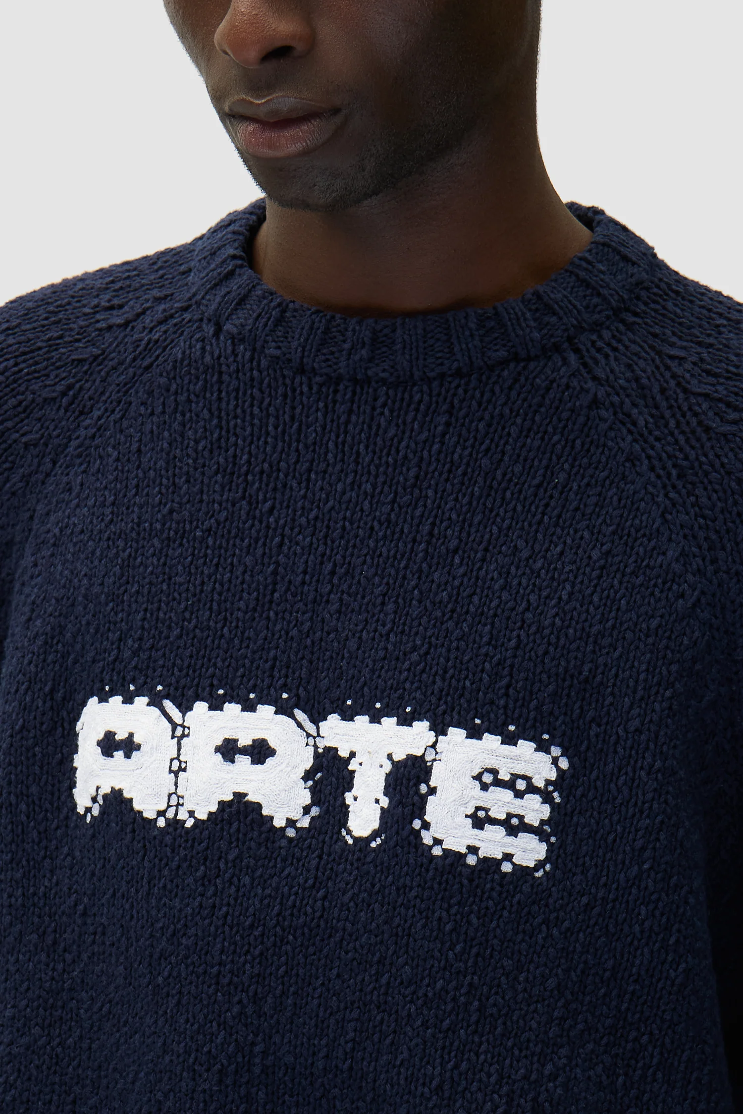 Pixel Front Knit - Navy - Image 8