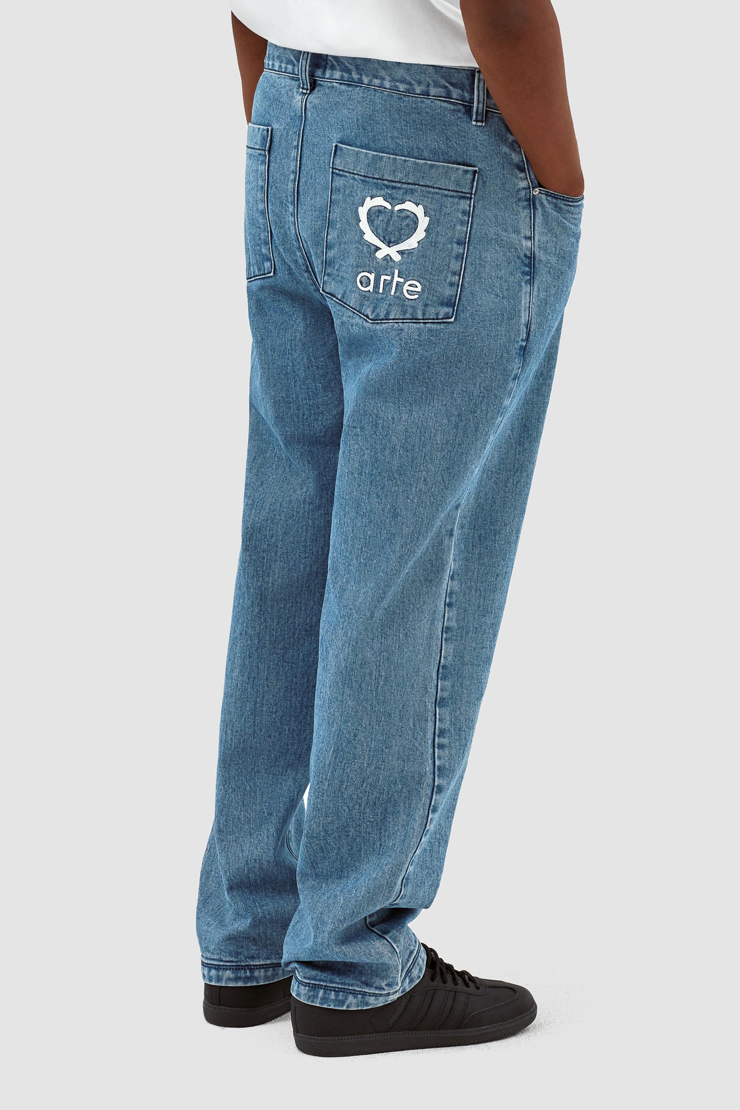 Poage Back Heart Pants - Denim - Image 2