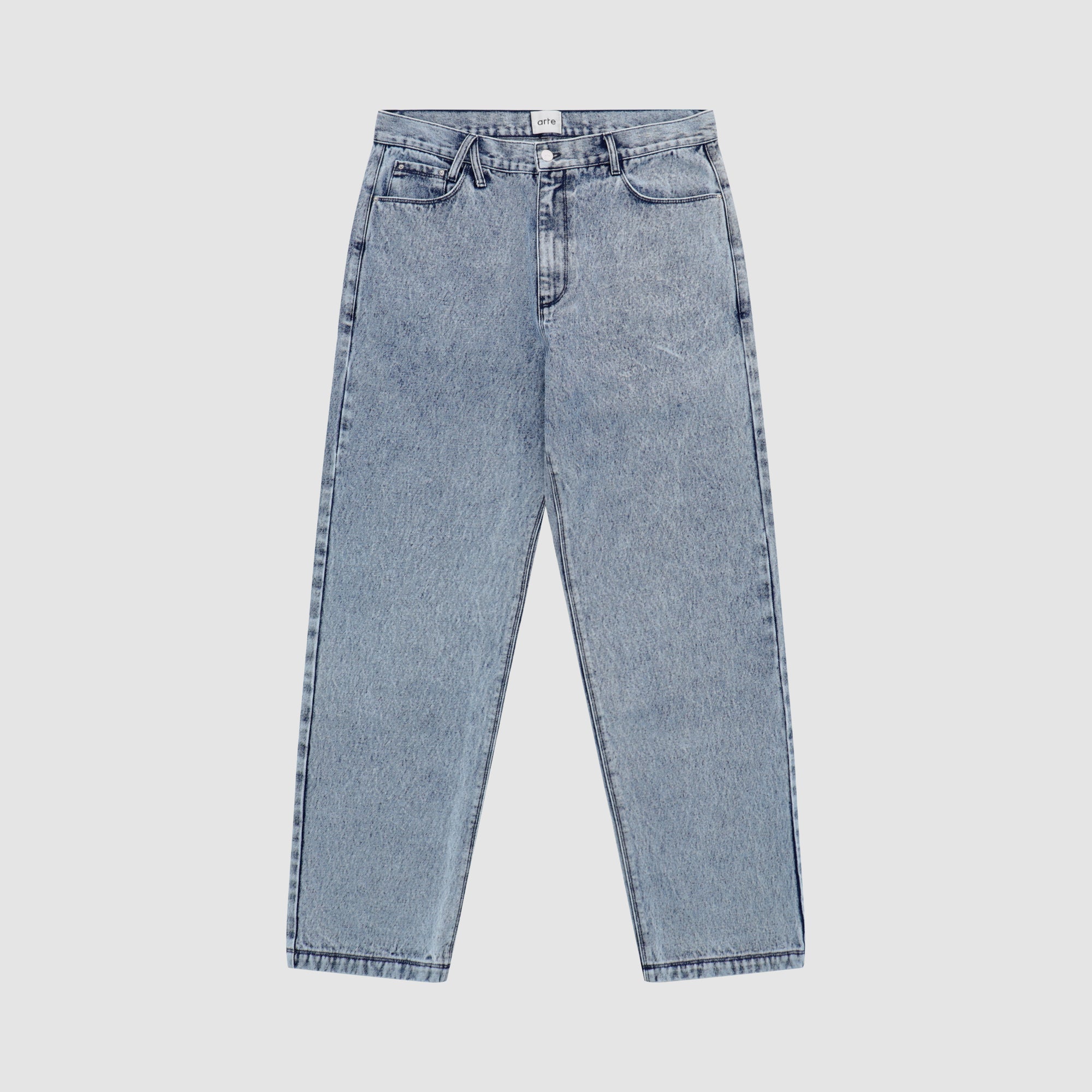 Poage Belt Detail Pants - Denim Vintage