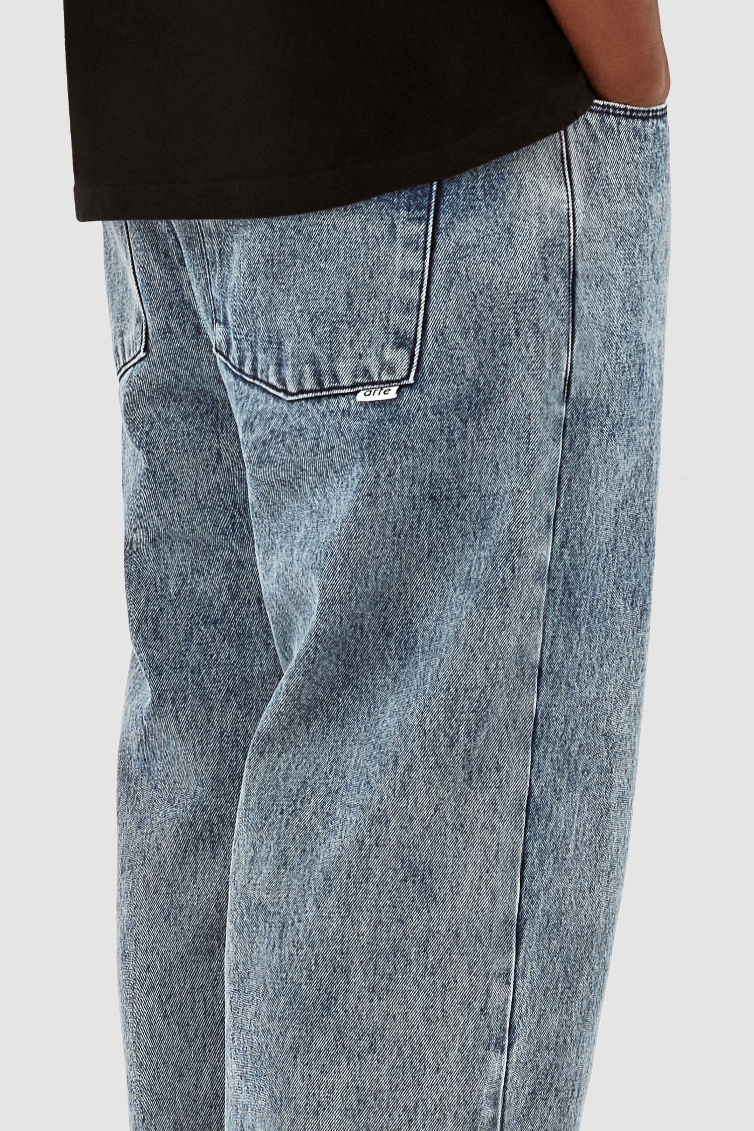 Poage Belt Detail Pants - Denim Vintage - Image 7