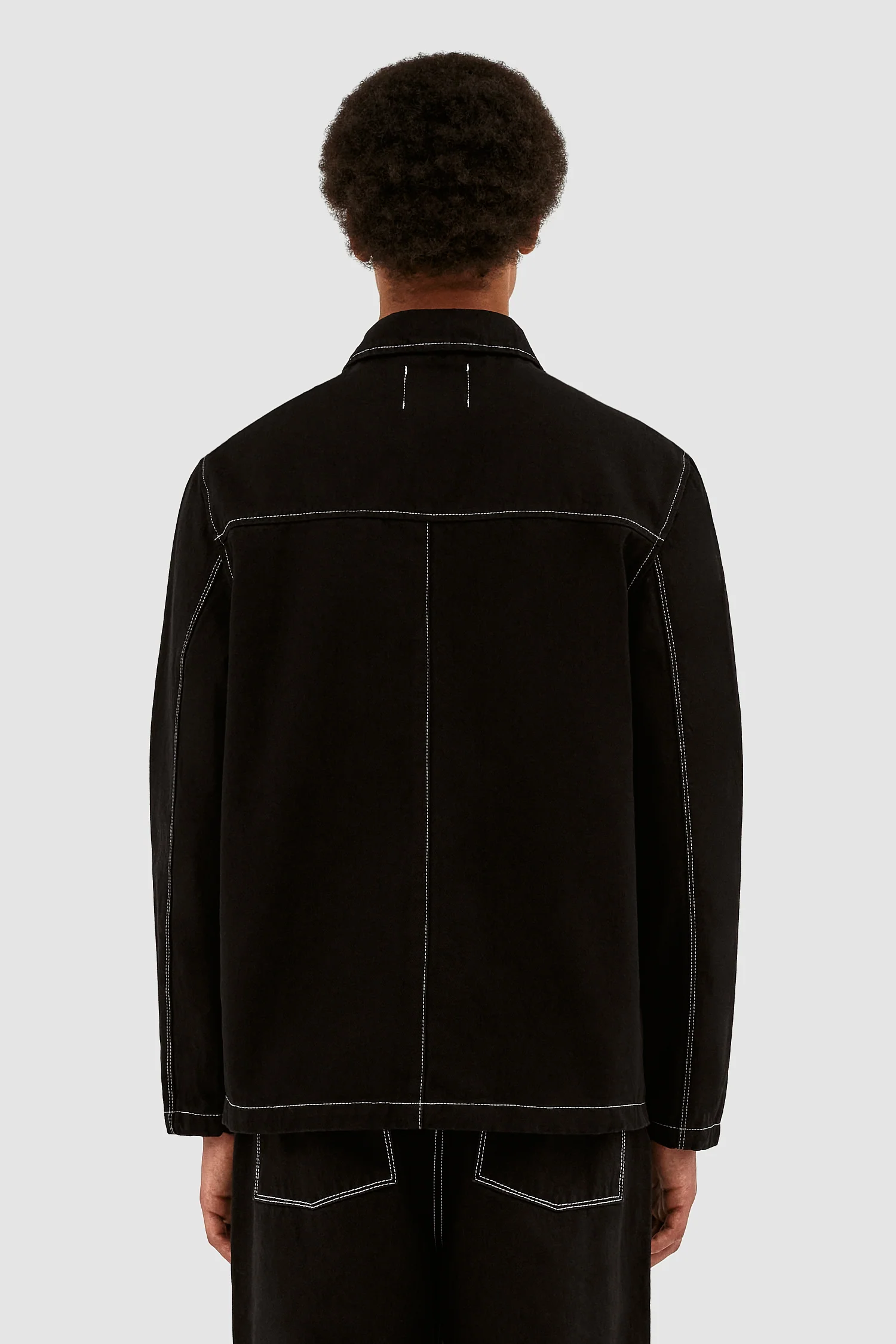 Poelzig Workwear Jacket - Black Denim - Image 2