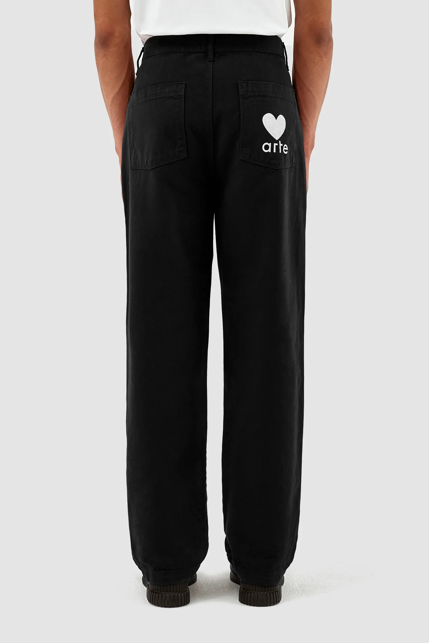 Porter Heart Pocket Pants - Black - NO ARCHIVE SALE