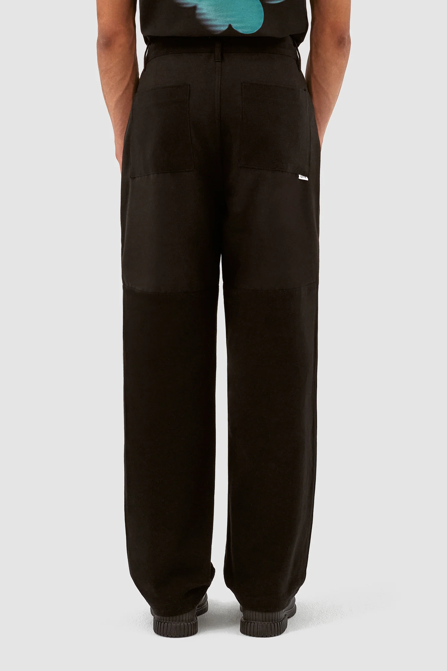 Porter Wool Cotton Pants - Black - Image 2