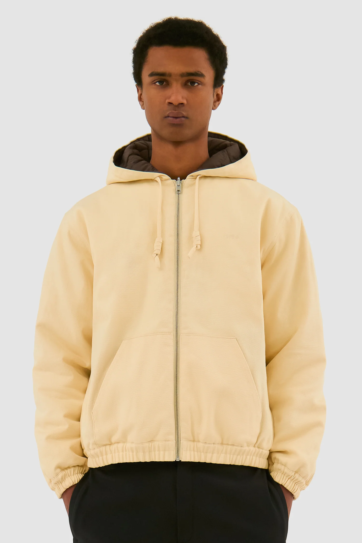 Reversible Hooded Jacket - Cream - Image 2