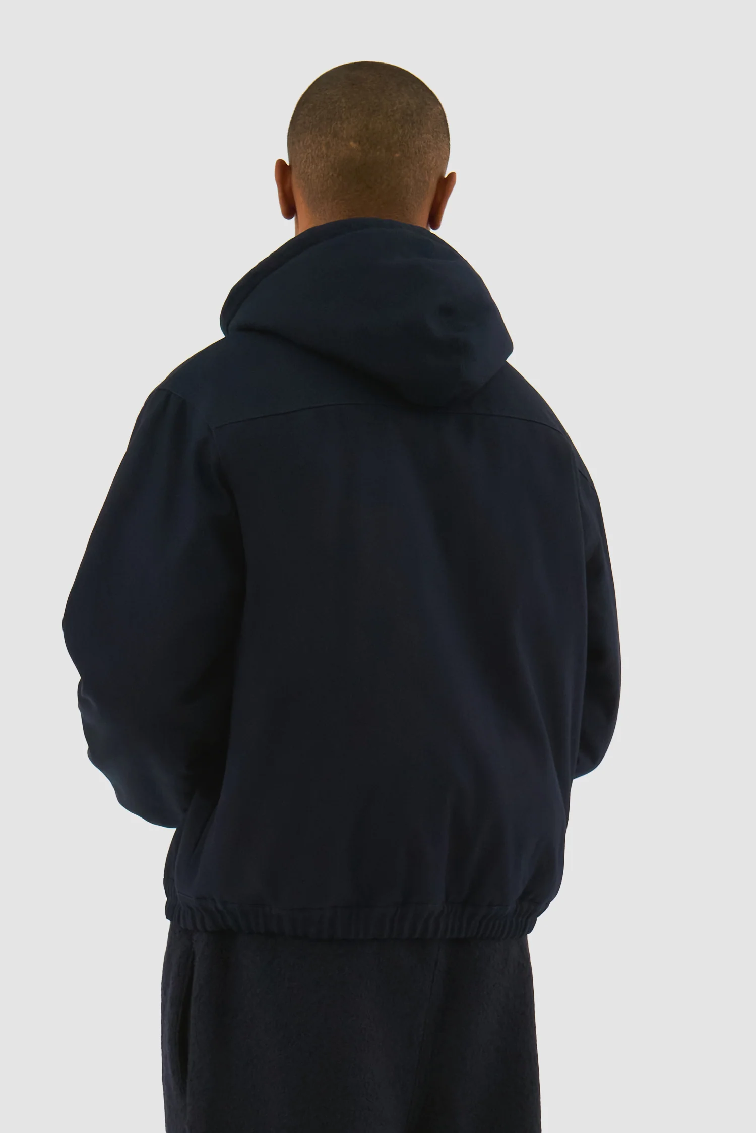 Reversible Hooded Jacket - Navy - Image 3