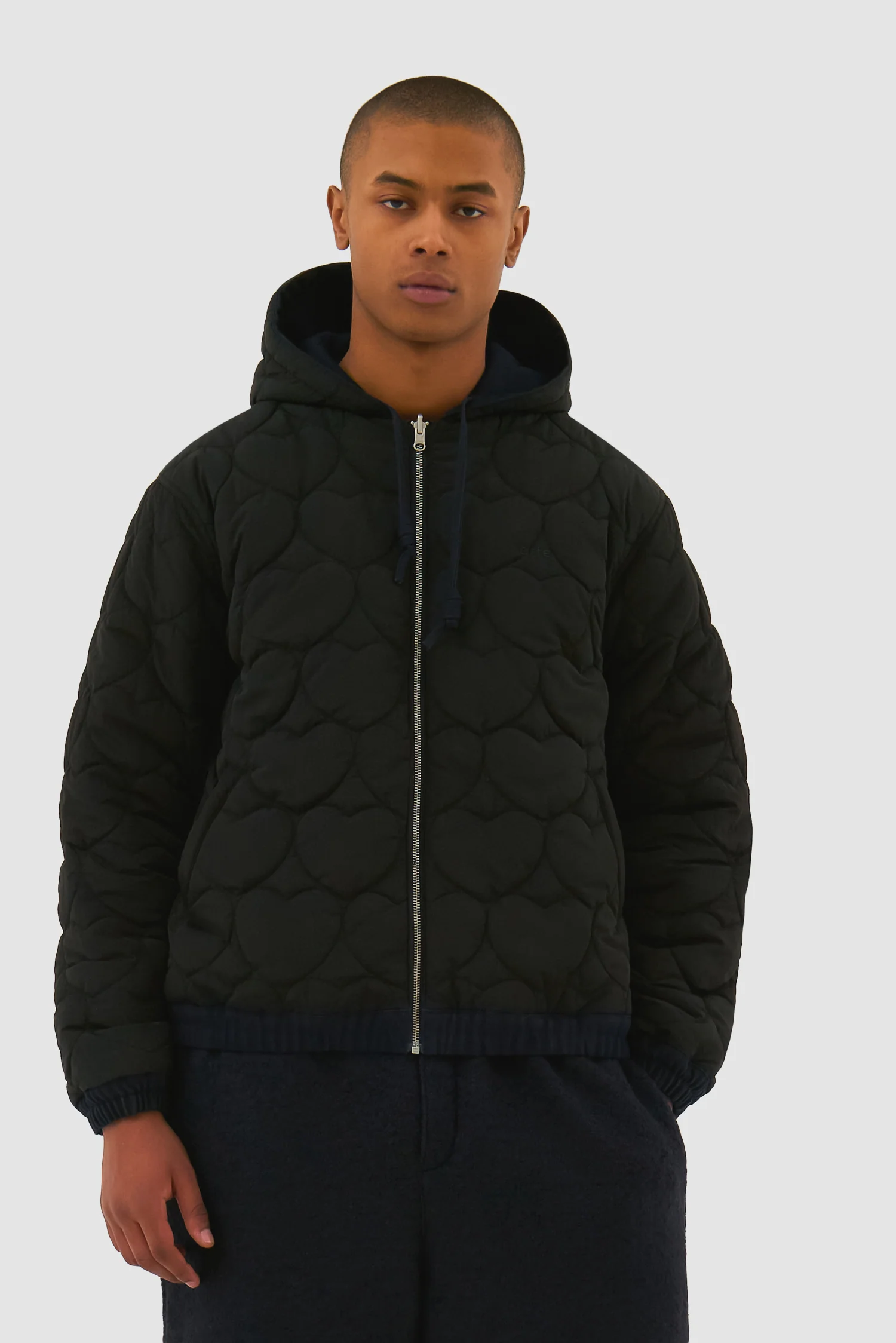 Reversible Hooded Jacket - Navy - Image 8