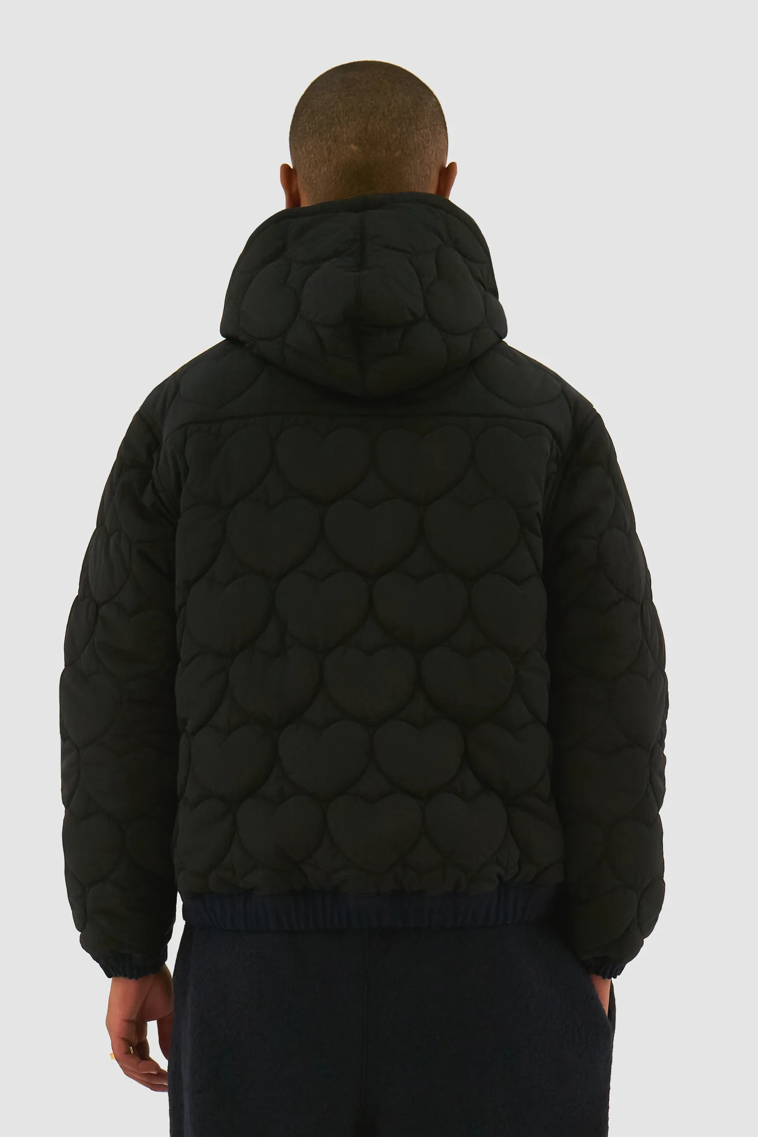 Reversible Hooded Jacket - Navy - Image 9