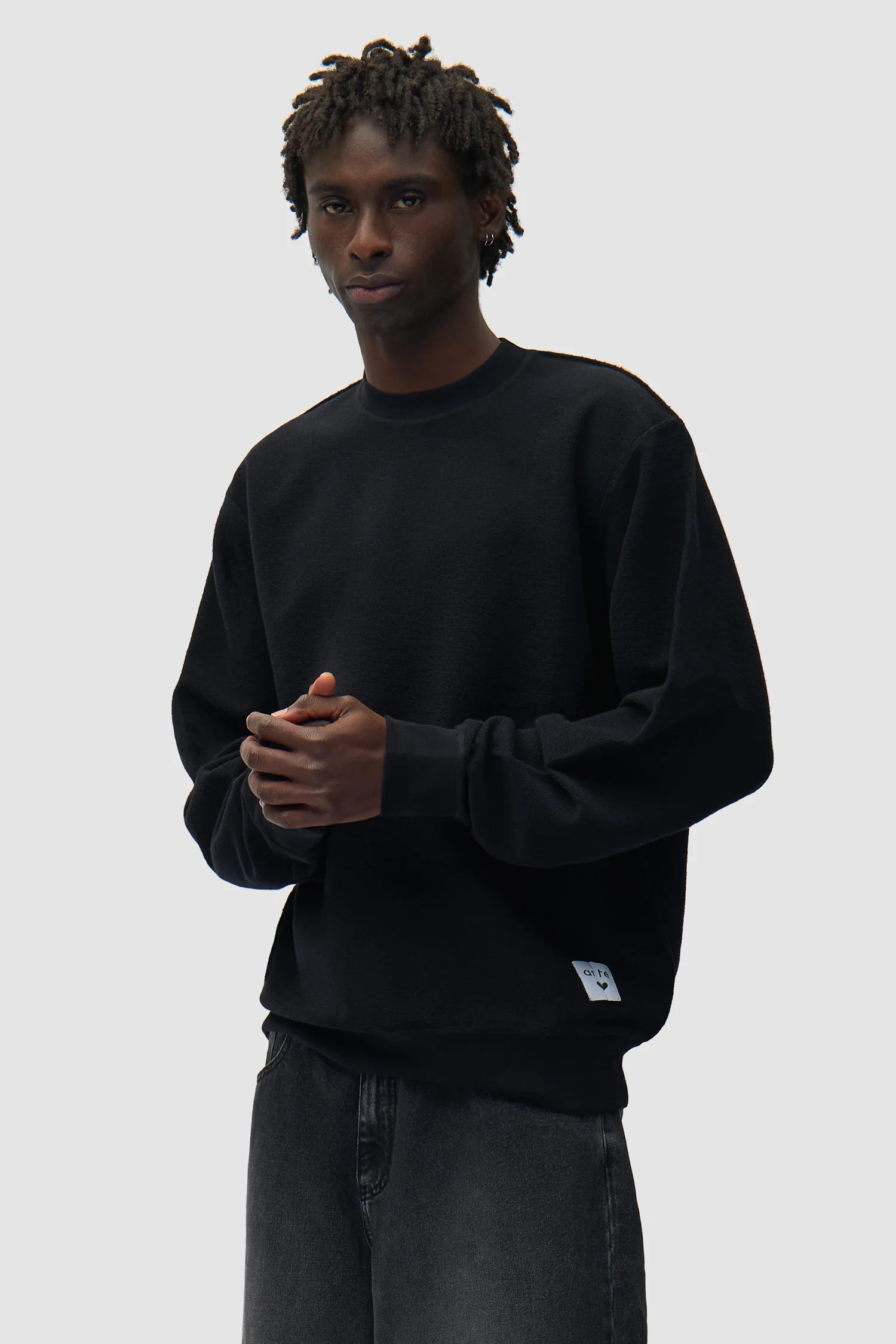 Reversible label Crewneck - Black - Image 2