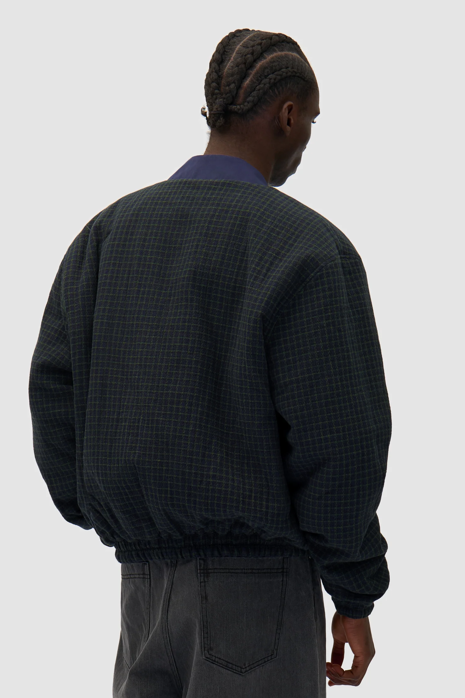 Reversible Nylon Jacket - Navy/Green - Image 8