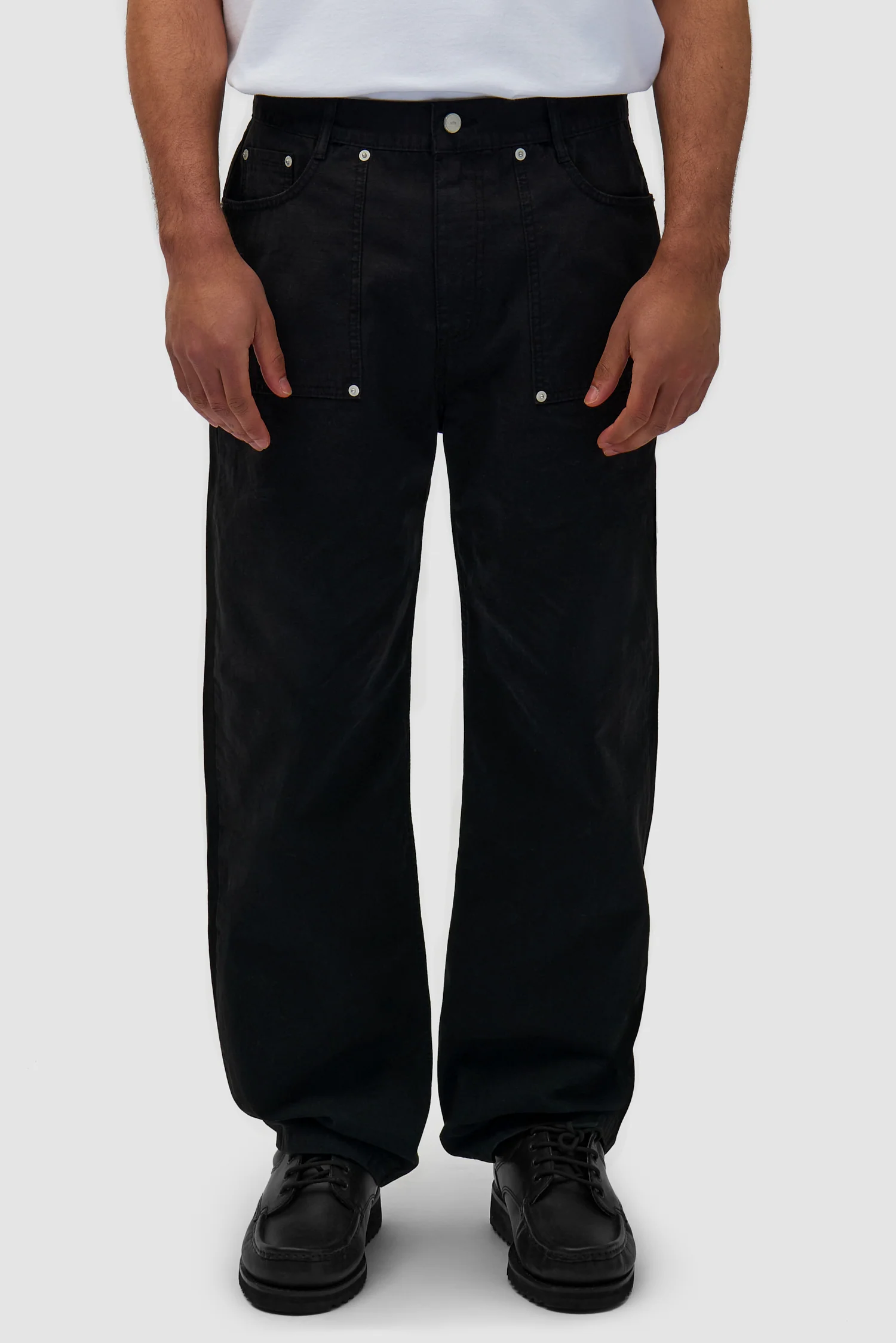 Ripstop Fabric Pants - Black - Image 2