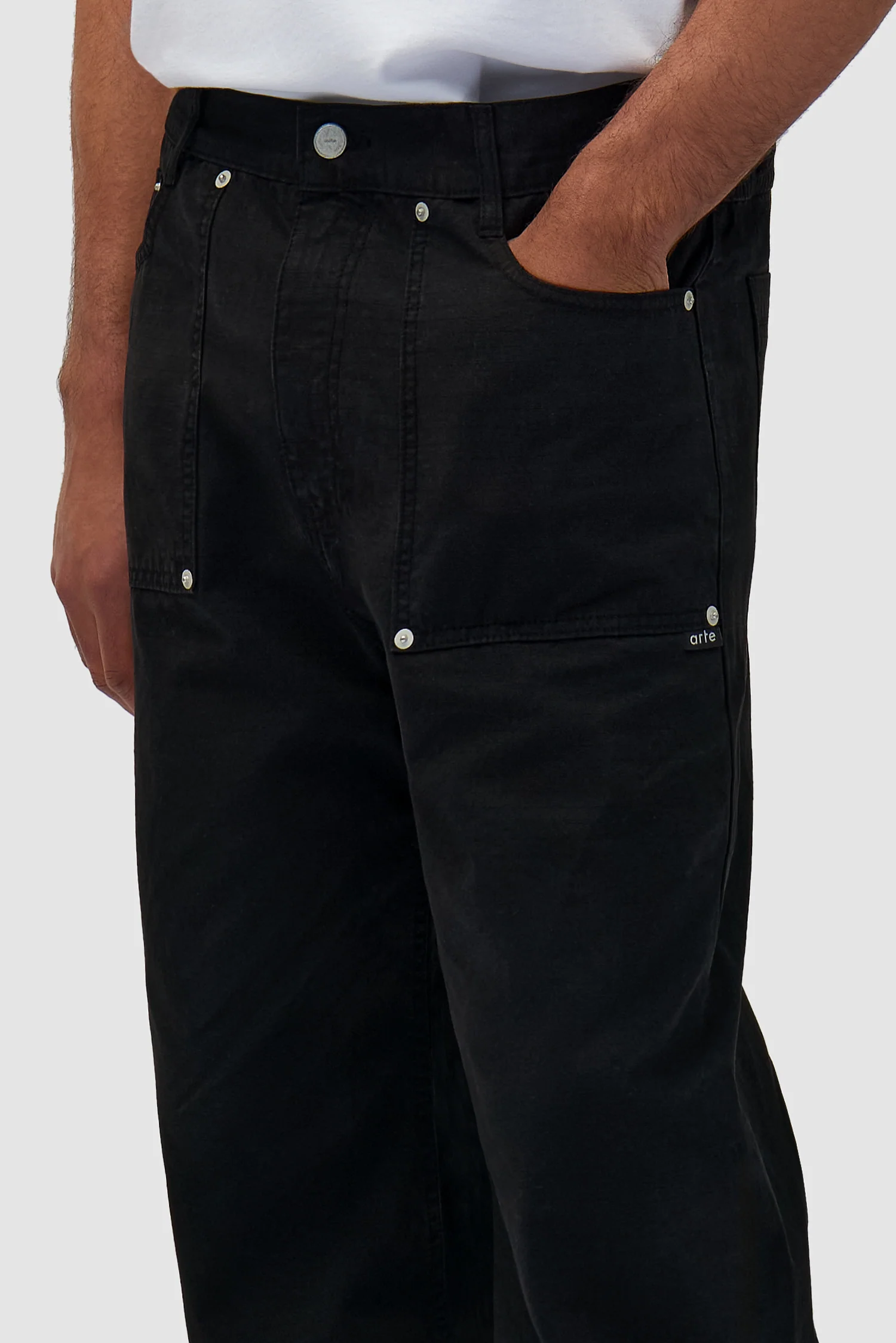 Ripstop Fabric Pants - Black - Image 5