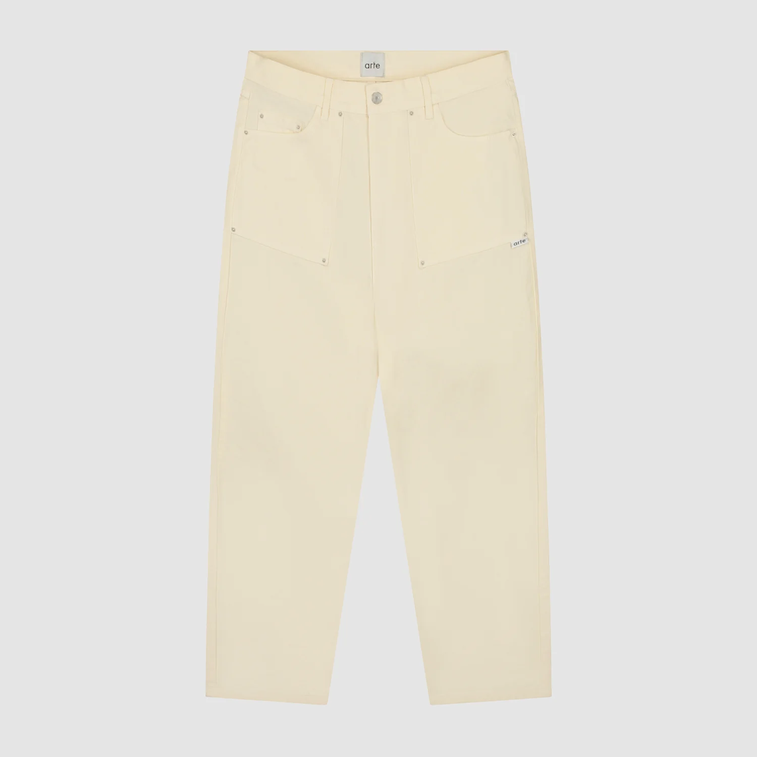 Ripstop Fabric Pants - Cream
