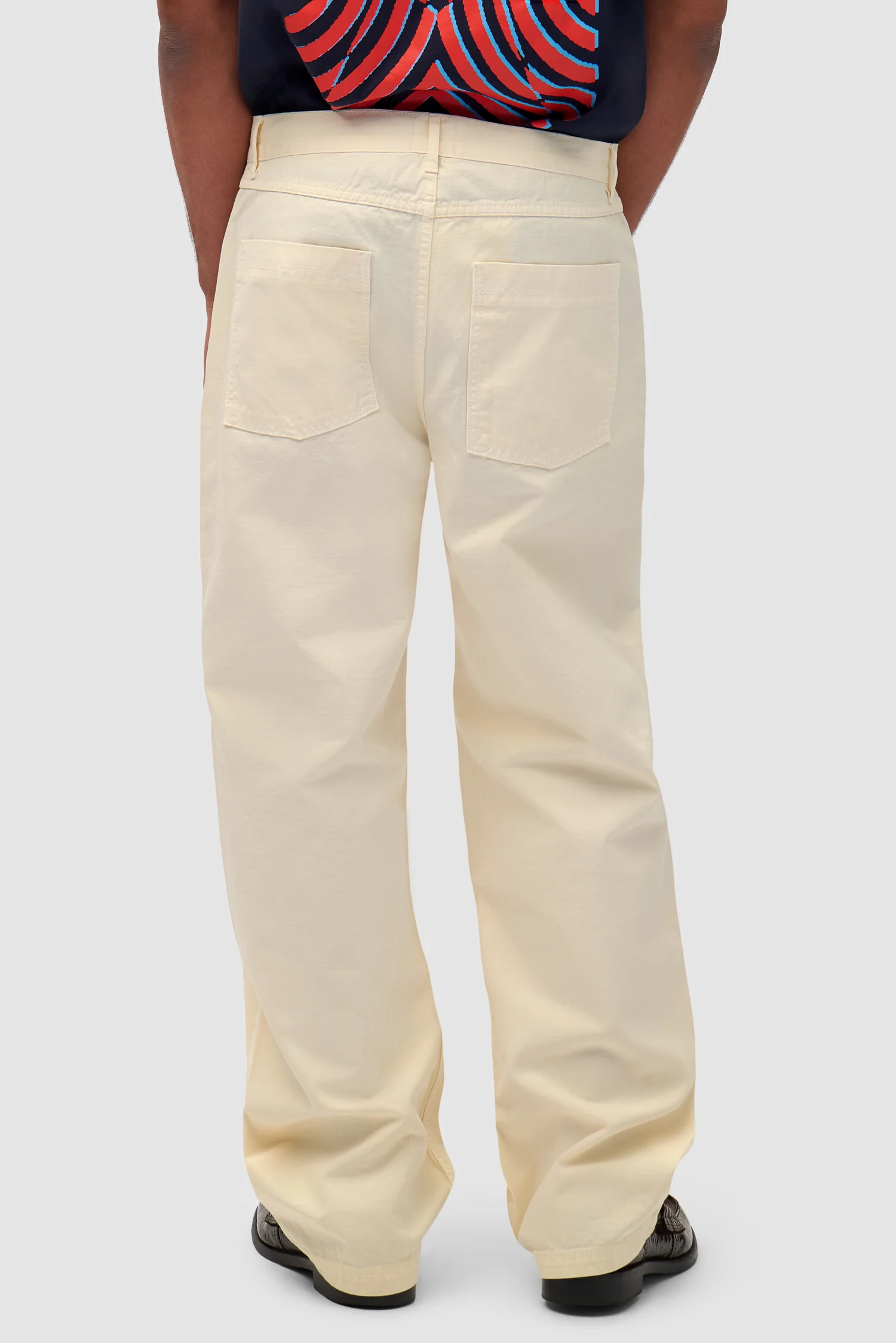 Ripstop Fabric Pants - Cream - Image 4