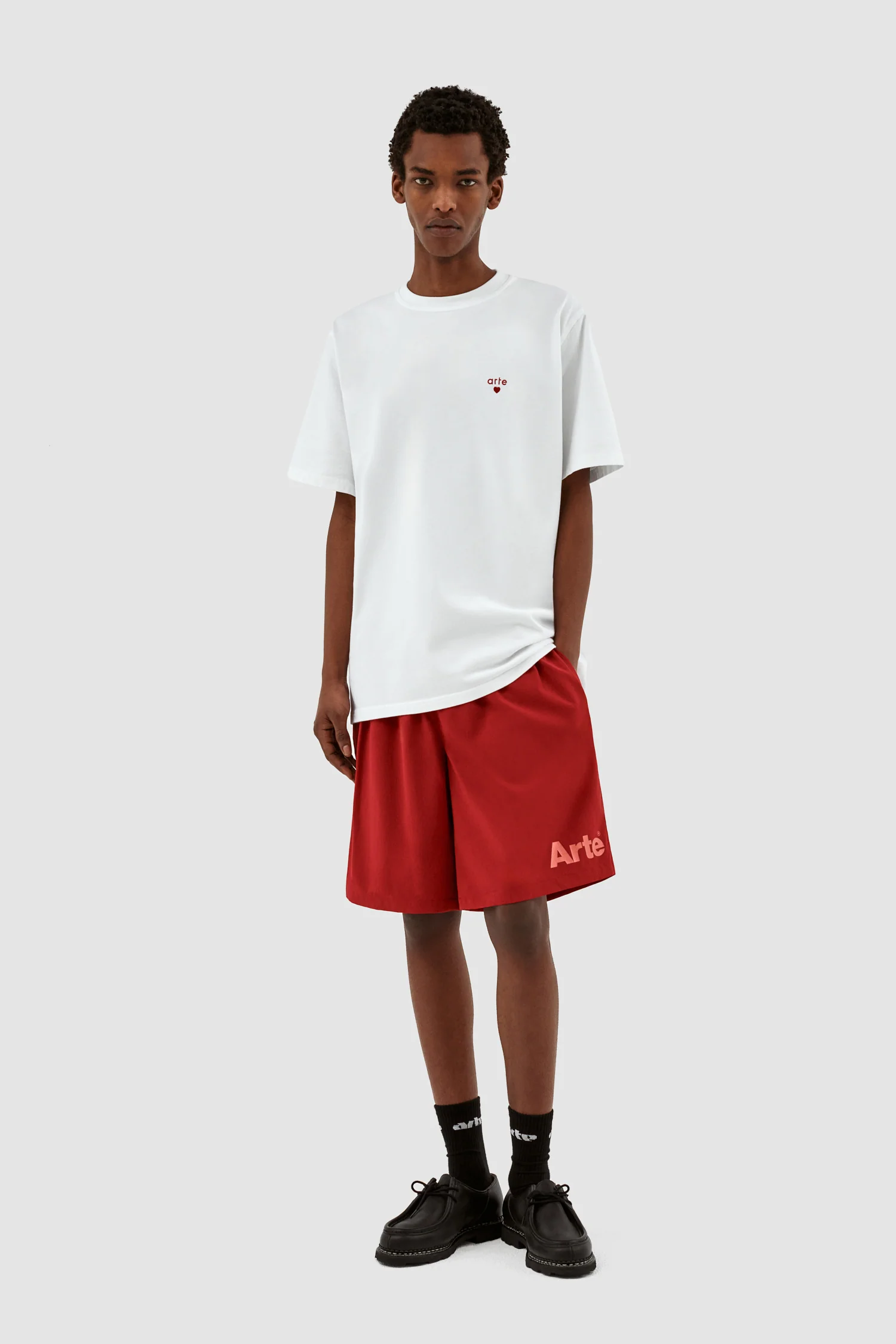 Samuel Logo Shorts - Bordeaux - Image 4