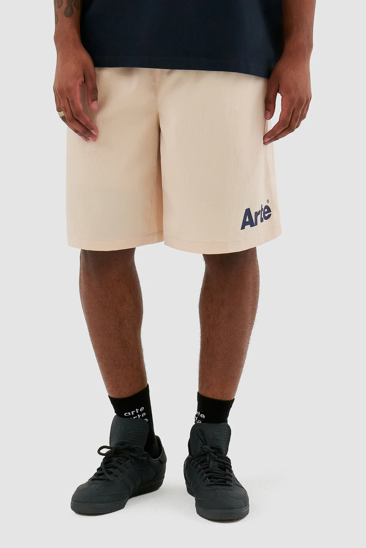 Samuel Logo Shorts - Cream - Image 2