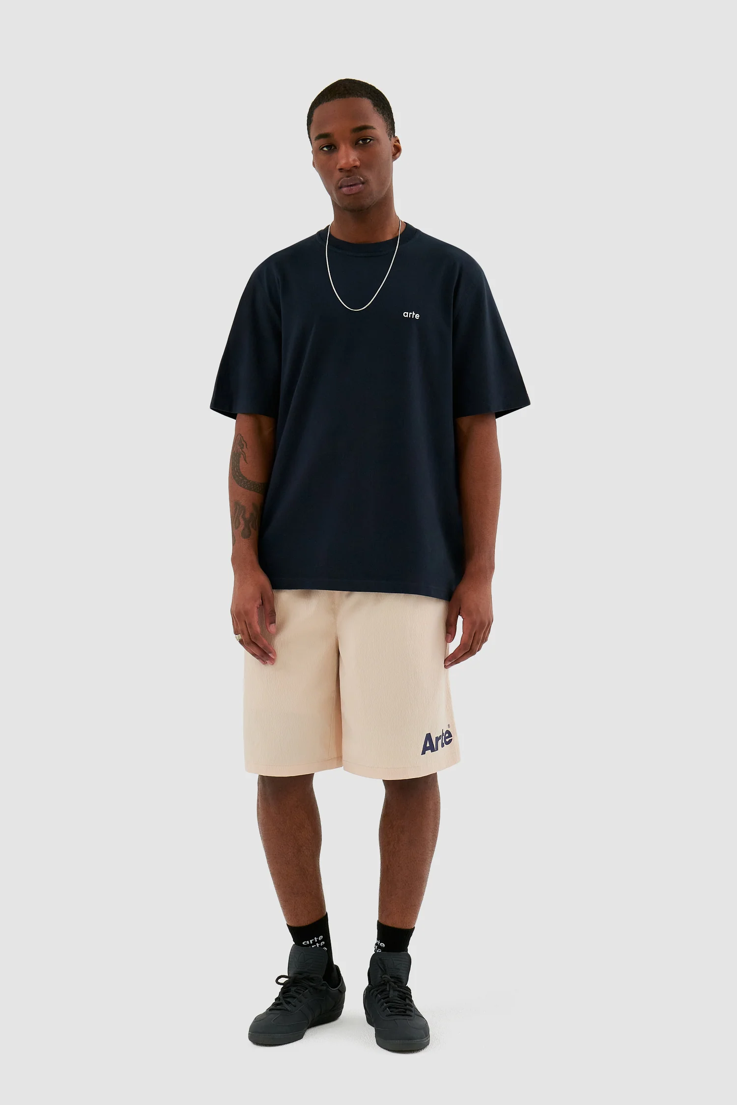 Samuel Logo Shorts - Cream - Image 4