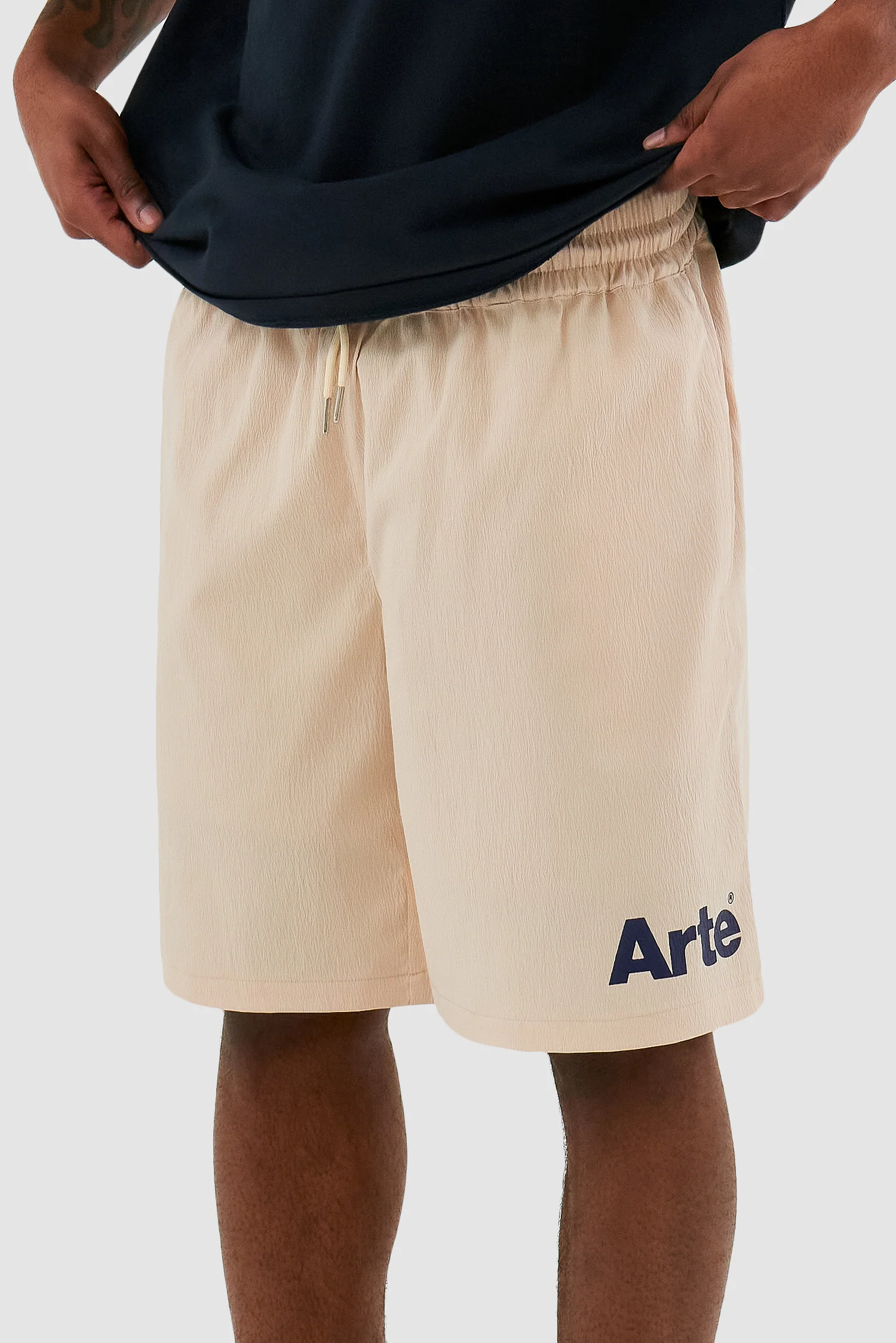 Samuel Logo Shorts - Cream - Image 5