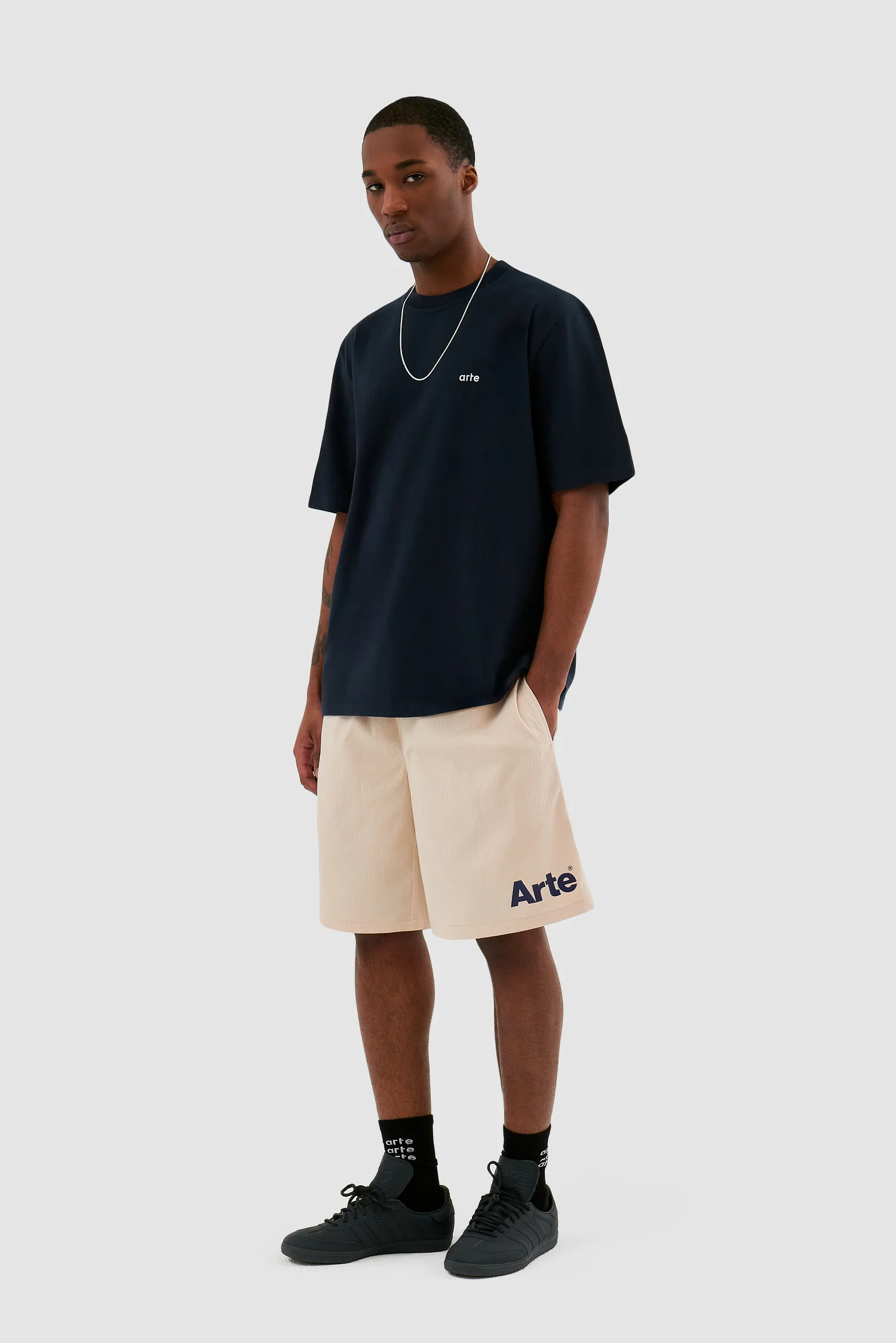 Samuel Logo Shorts - Cream - Image 6