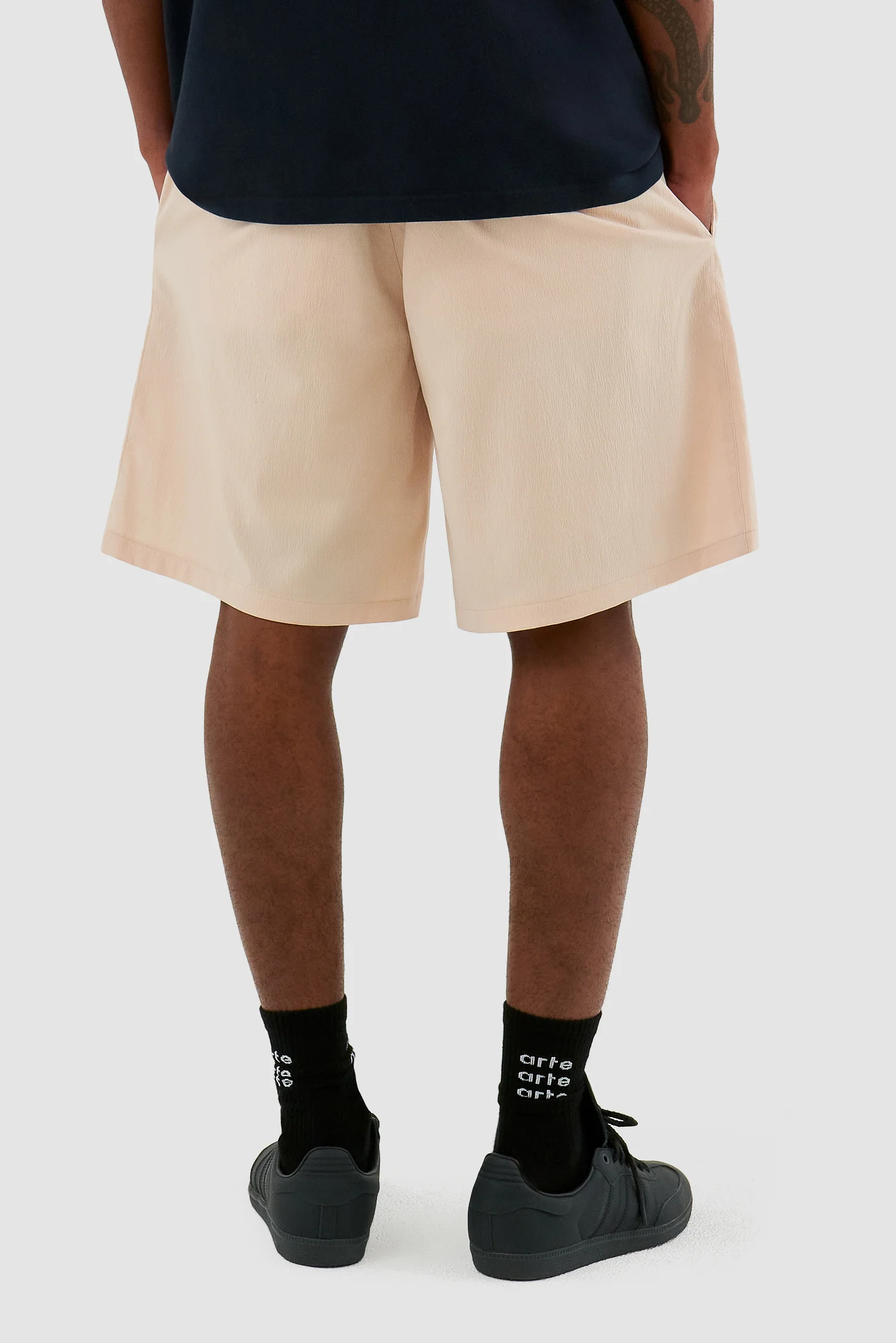 Samuel Logo Shorts - Cream - Image 8