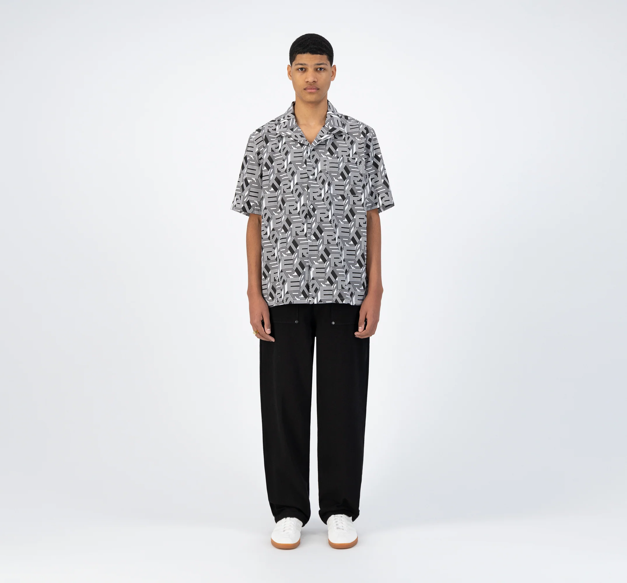 Scotti Allover Shirt - Black/White - Image 4