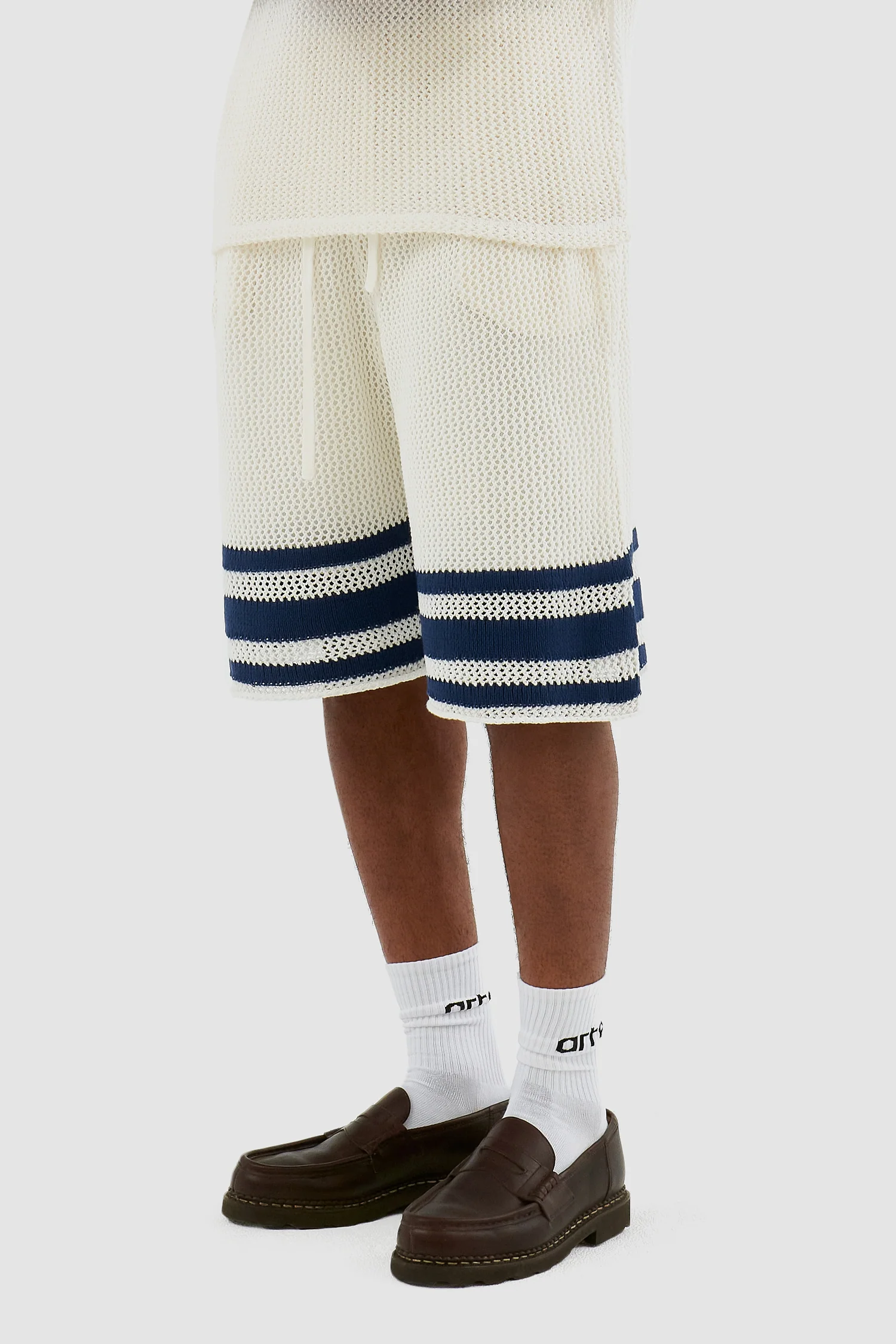 Shane Knit Stripe Short - White - Image 2