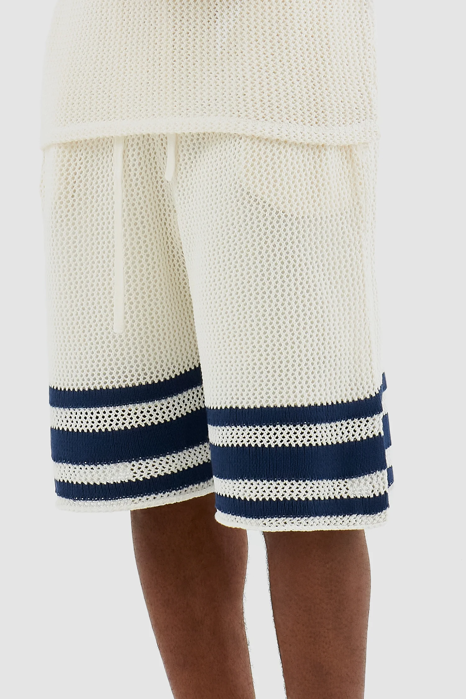 Shane Knit Stripe Short - White - Image 7