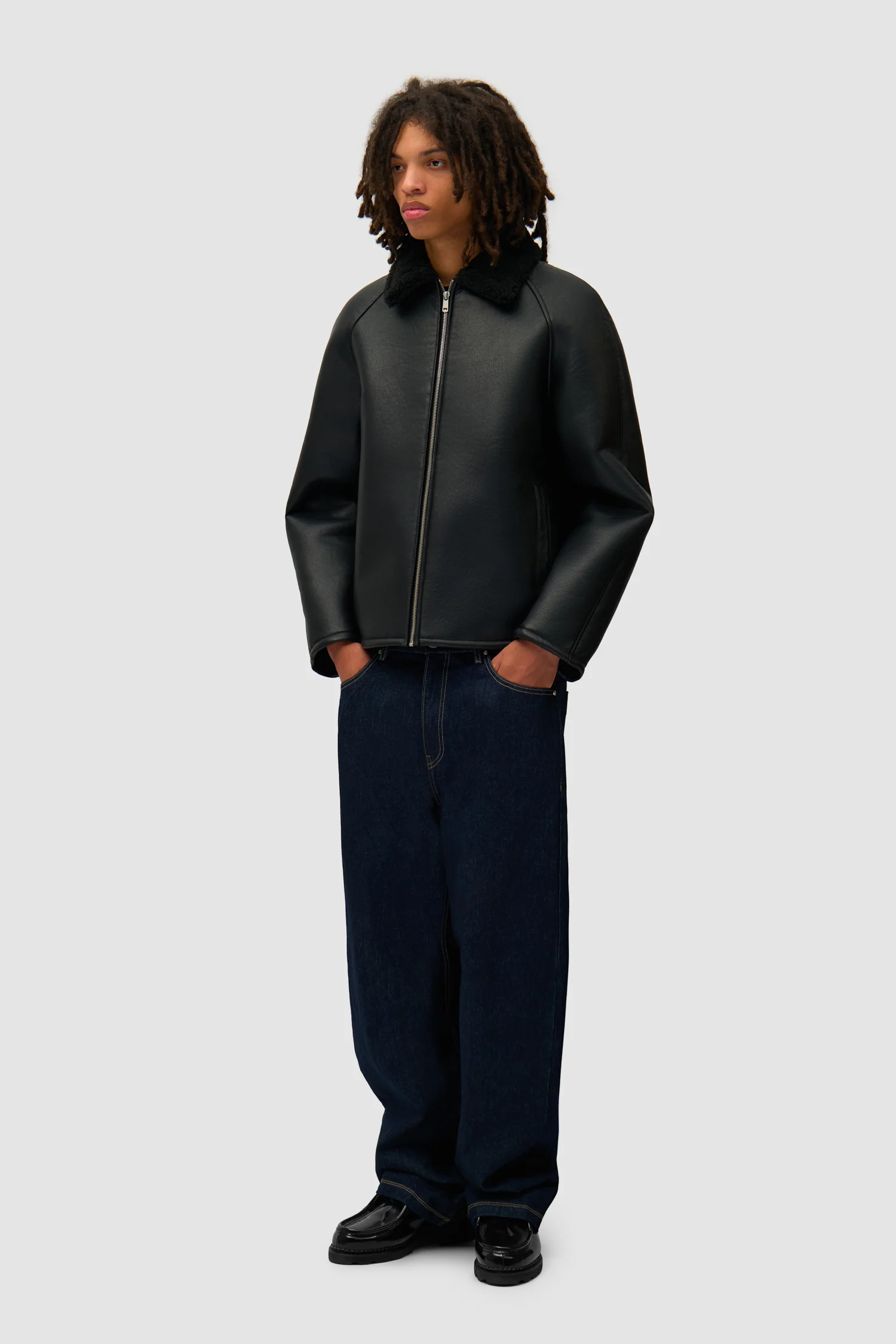 Shearling Jacket - Black - Image 4
