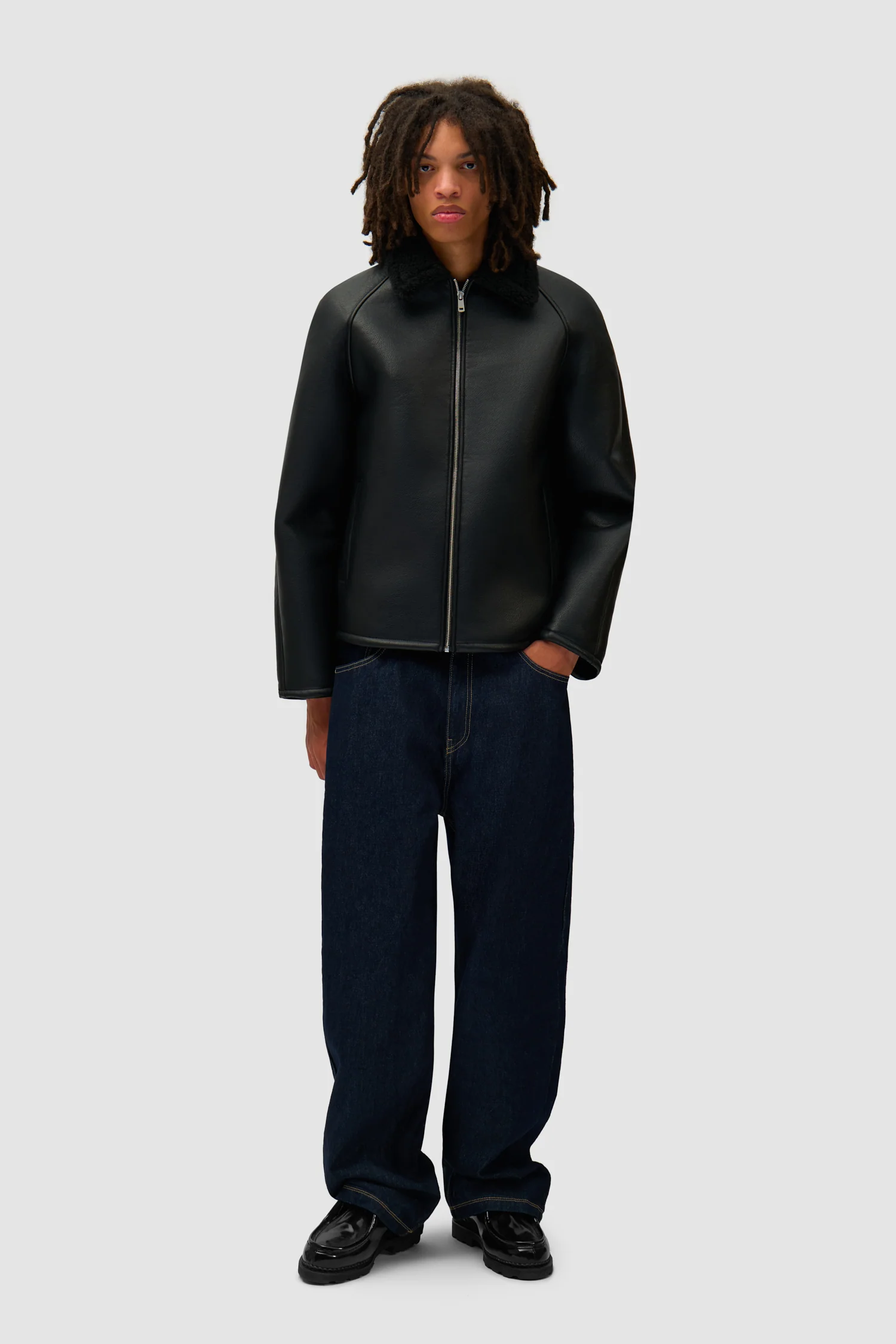 Shearling Jacket - Black - Image 5