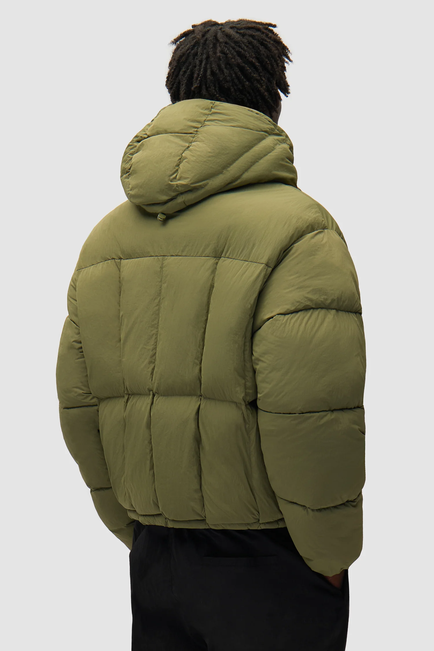 Special Cuts Puffer Jacket - Green - Image 3