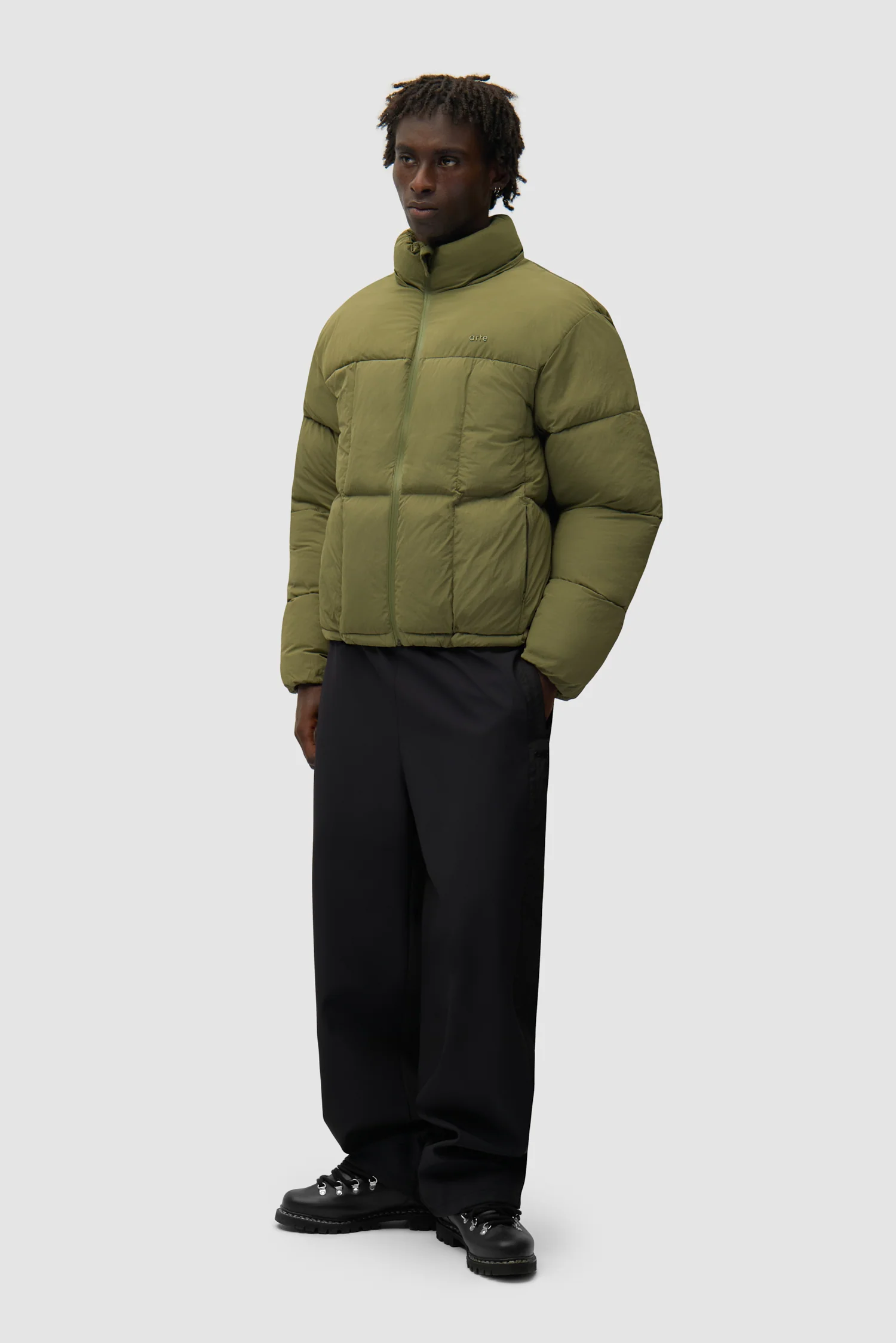 Special Cuts Puffer Jacket - Green - Image 5
