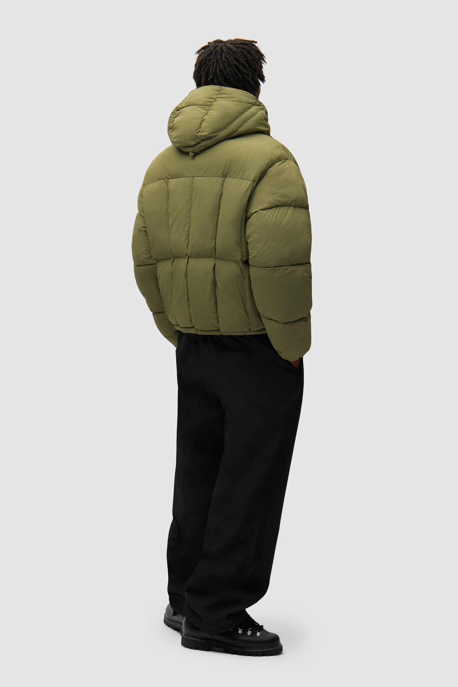 Special Cuts Puffer Jacket - Green - Image 7