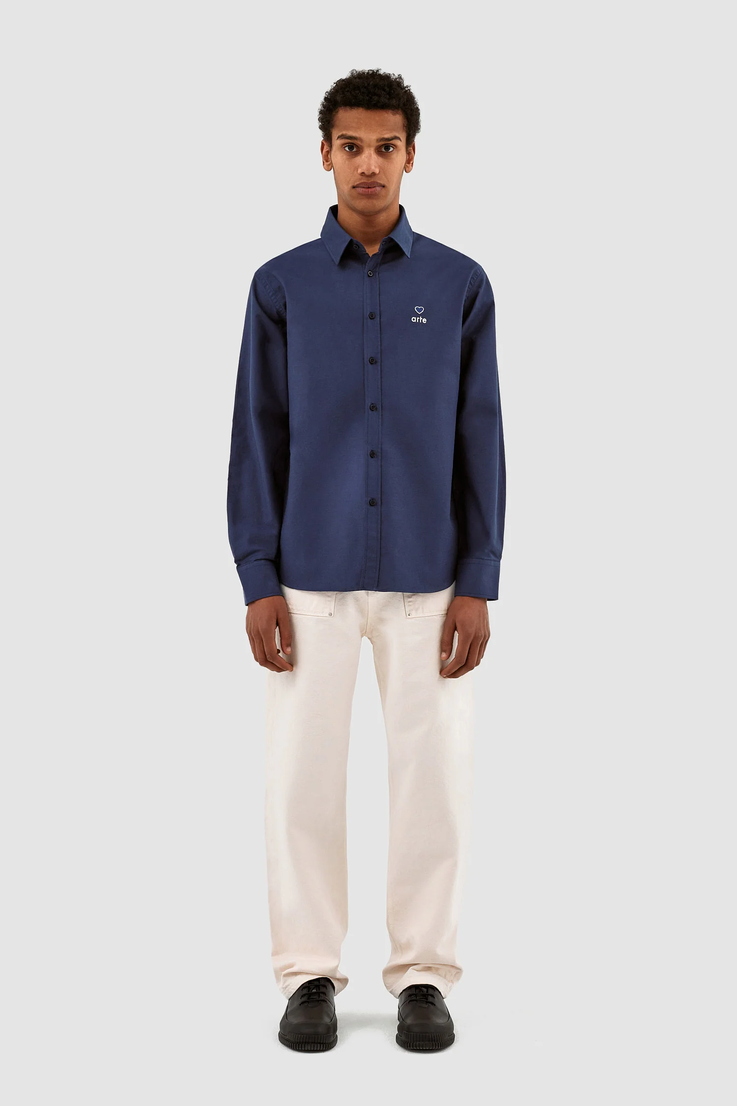 Stockton Heart Patch Shirt - Navy - Image 4