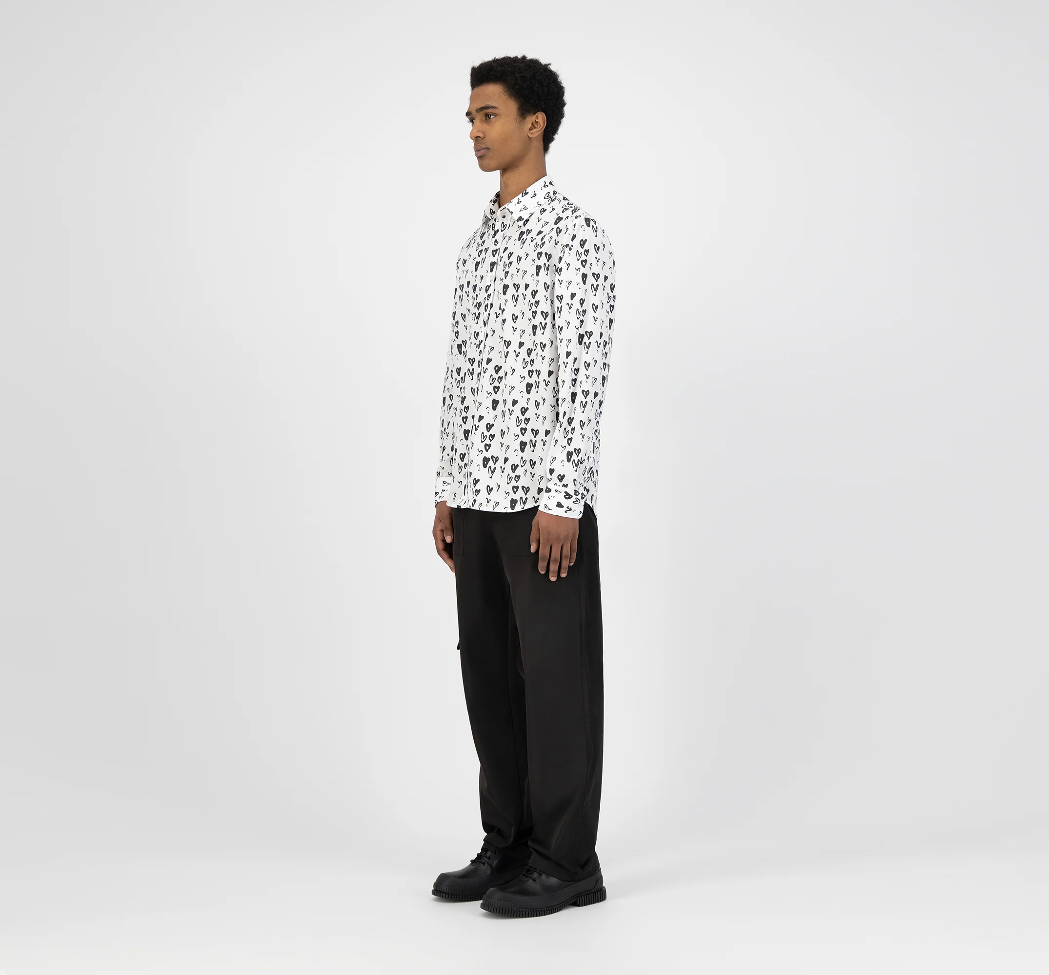 Stockton Hearts Shirt - White/Black - Image 5